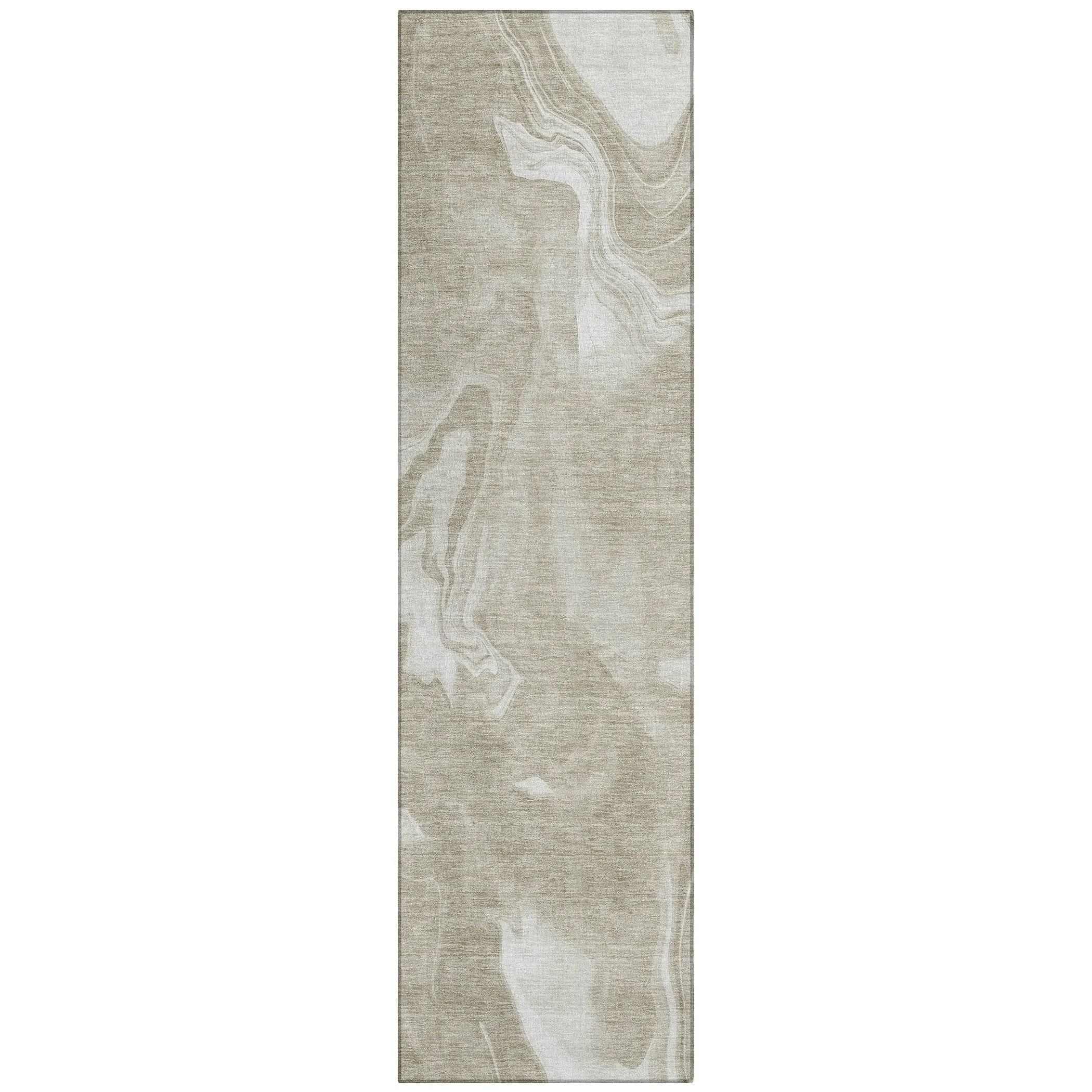 Machine Washable Indoor/ Outdoor Chantille Abstract Motion Rug