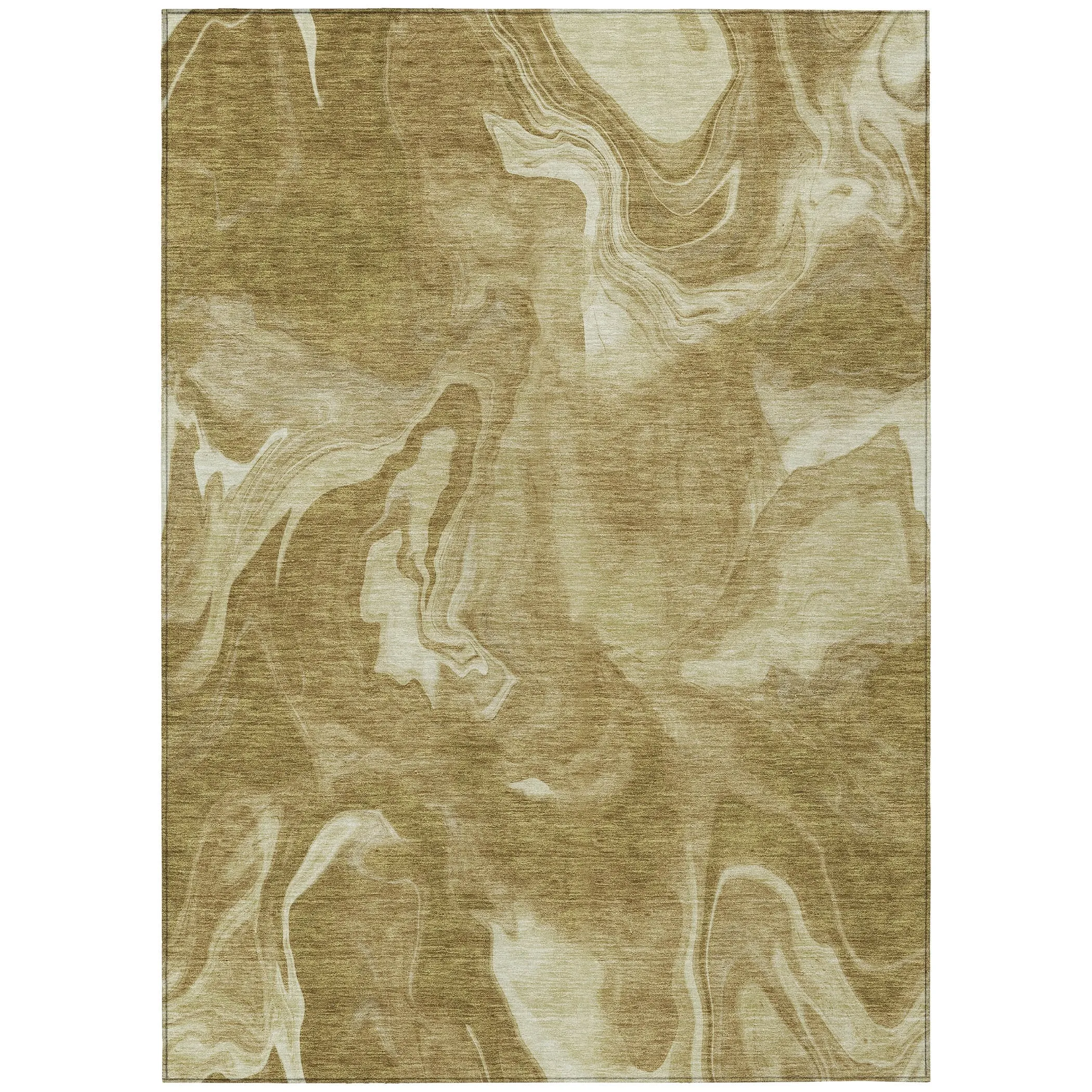 Machine Washable Indoor/ Outdoor Chantille Abstract Motion Rug