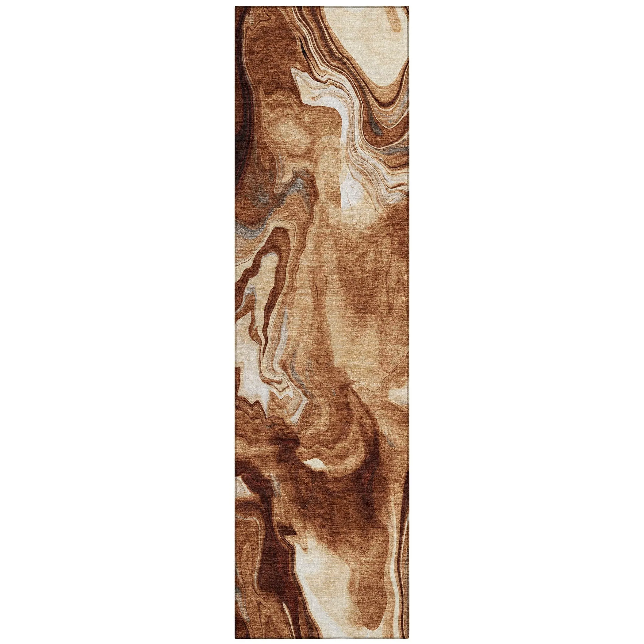 Machine Washable Indoor/ Outdoor Chantille Abstract Motion Rug