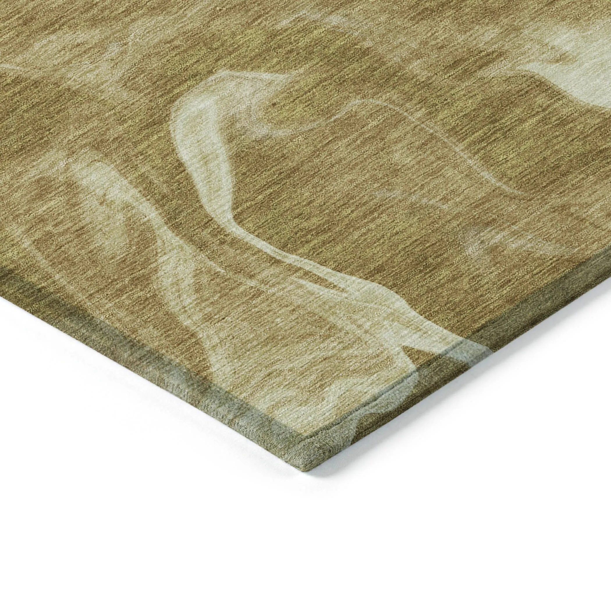 Machine Washable Indoor/ Outdoor Chantille Abstract Motion Rug