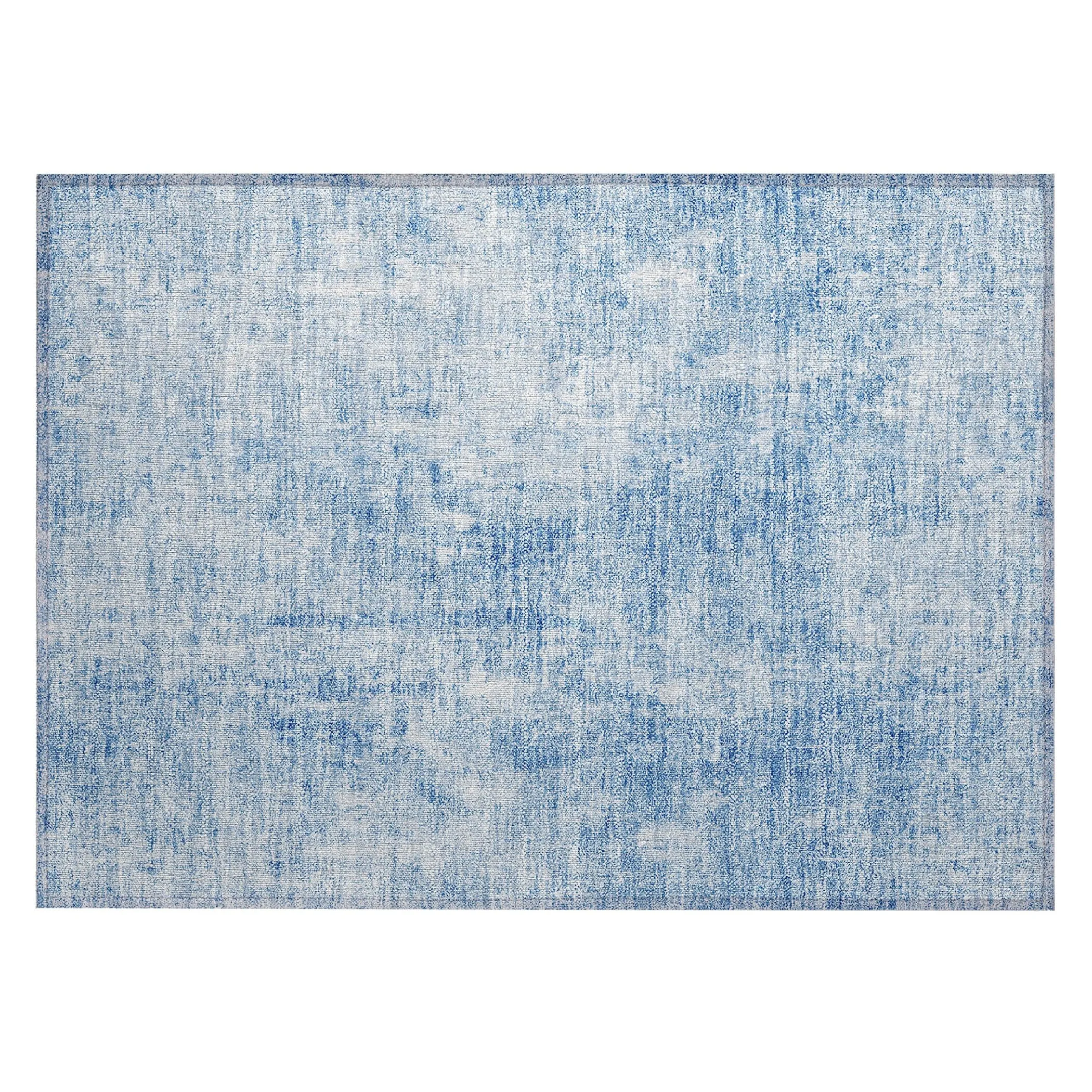Machine Washable Indoor/ Outdoor Chantille Abstract Solid Rug