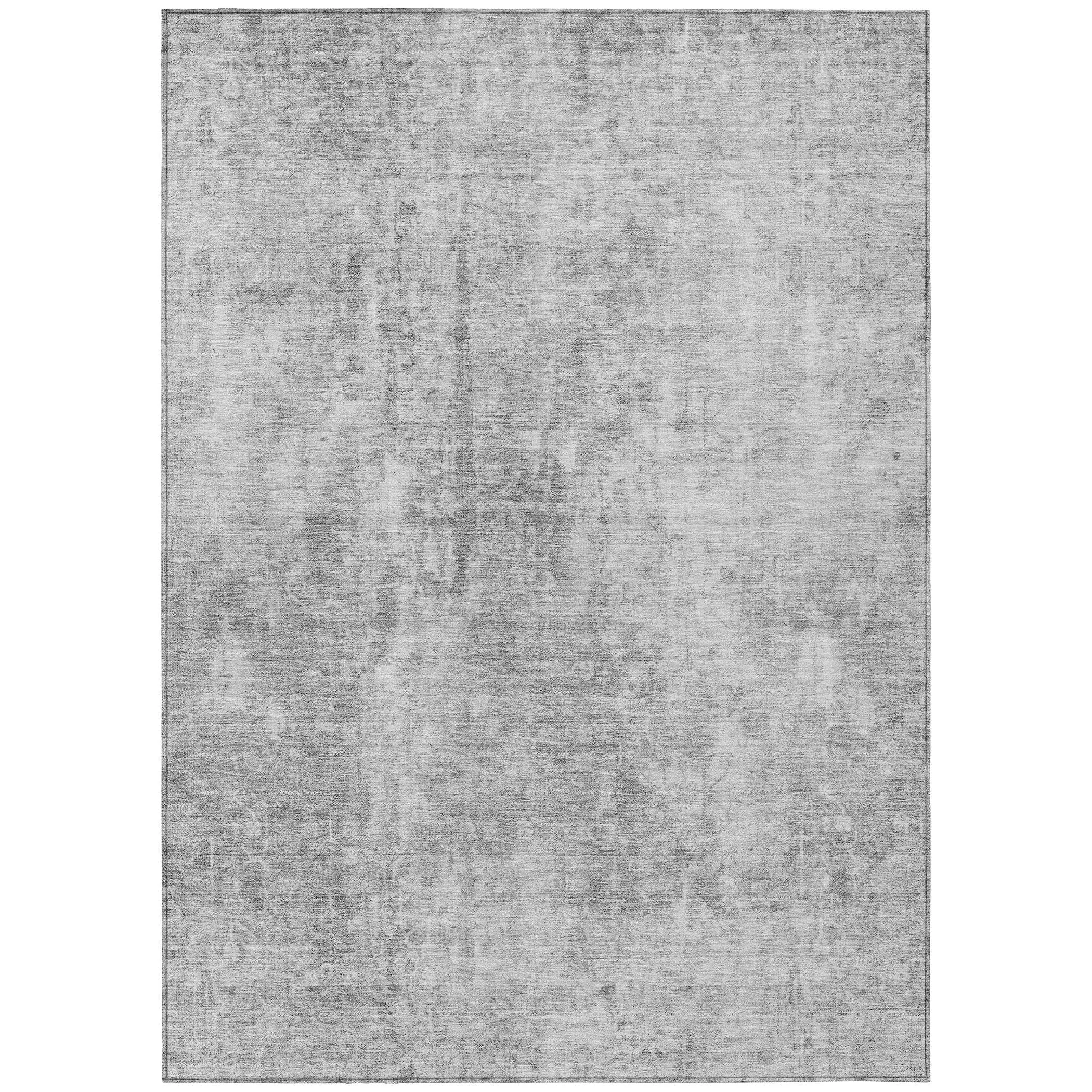 Machine Washable Indoor/ Outdoor Chantille Abstract Solid Rug