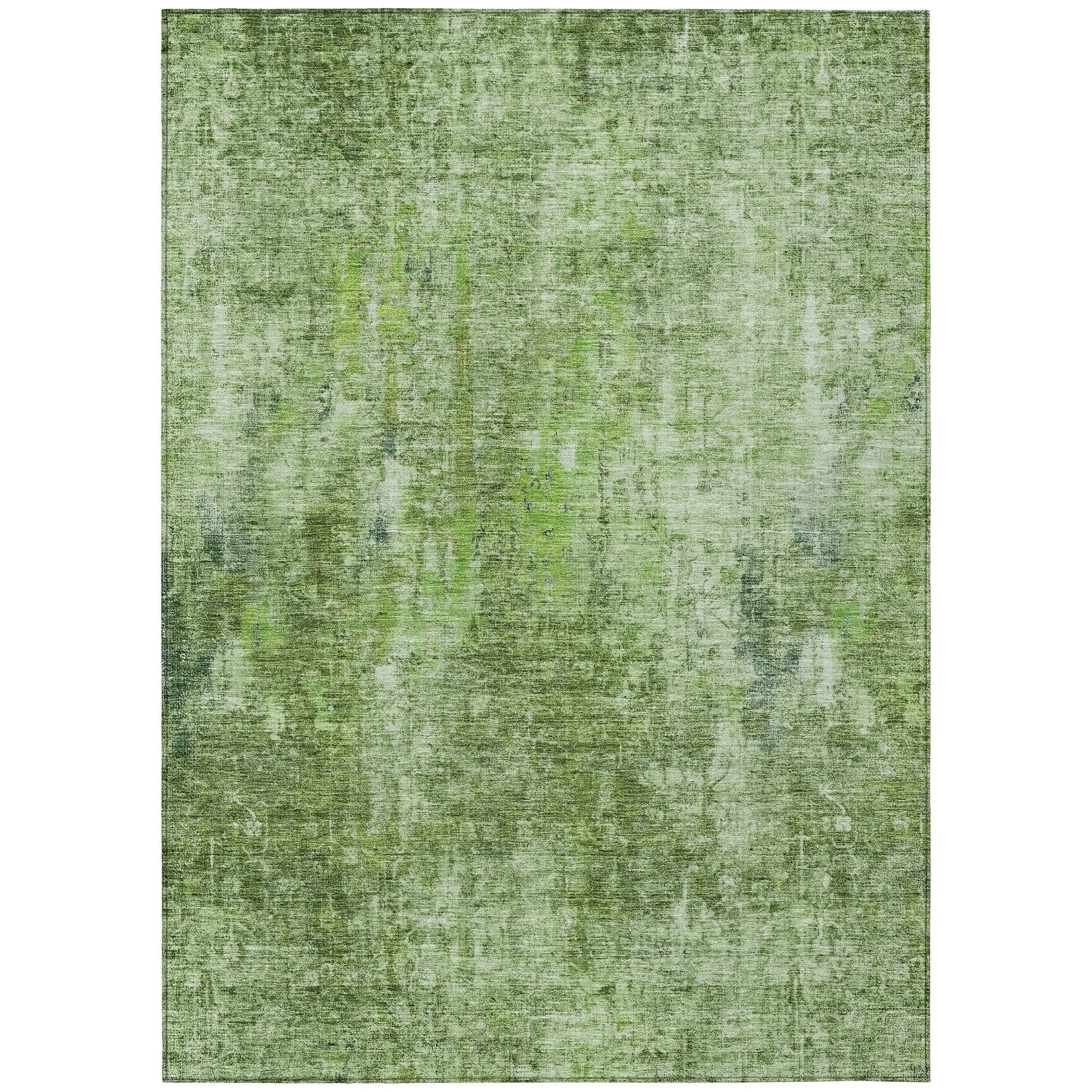 Machine Washable Indoor/ Outdoor Chantille Abstract Solid Rug