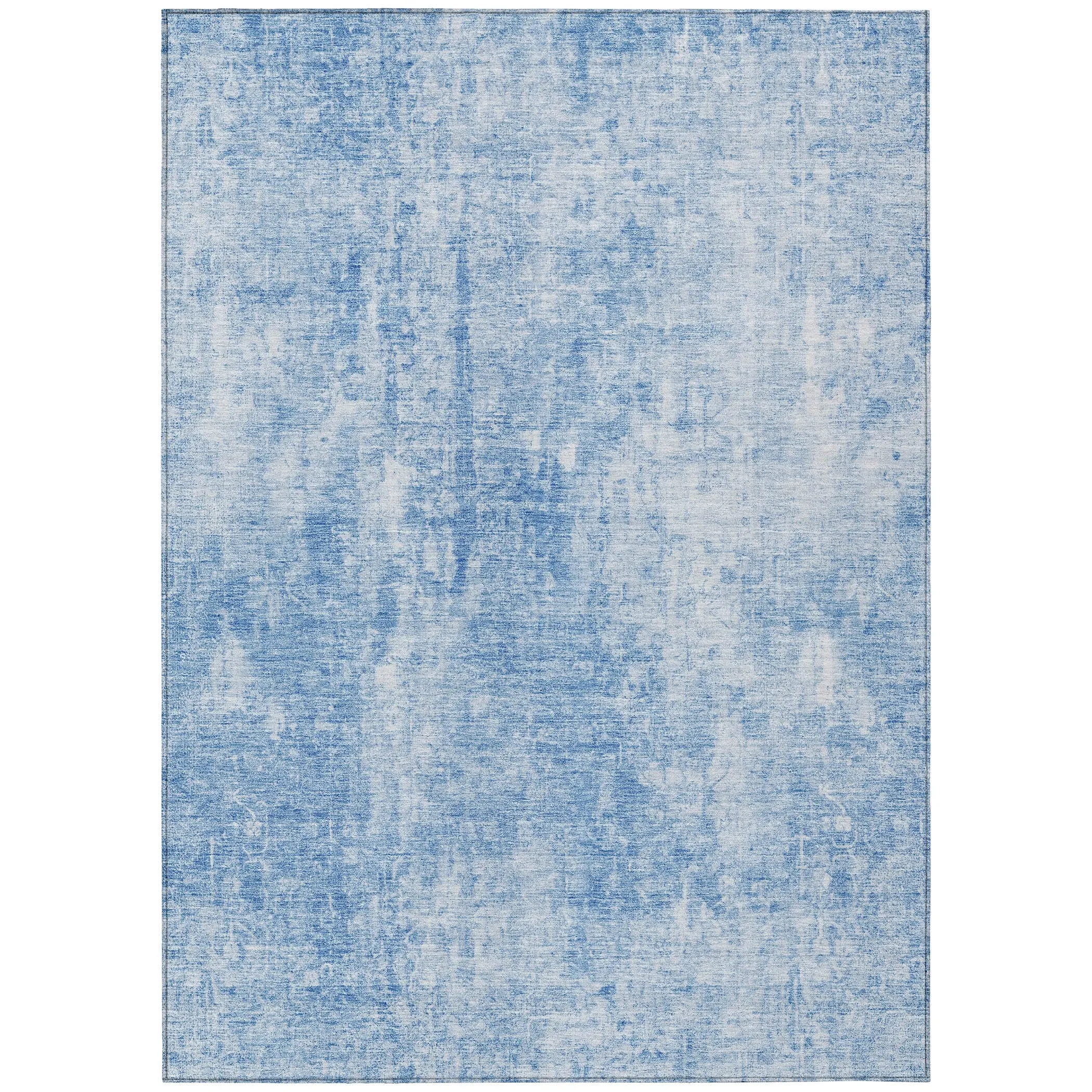 Machine Washable Indoor/ Outdoor Chantille Abstract Solid Rug
