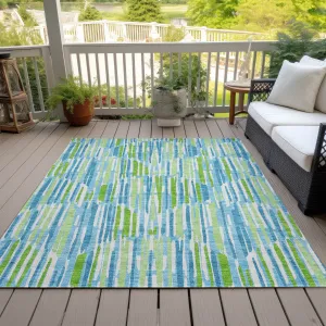 Machine Washable Indoor/ Outdoor Chantille Abstract Watercolor Rug