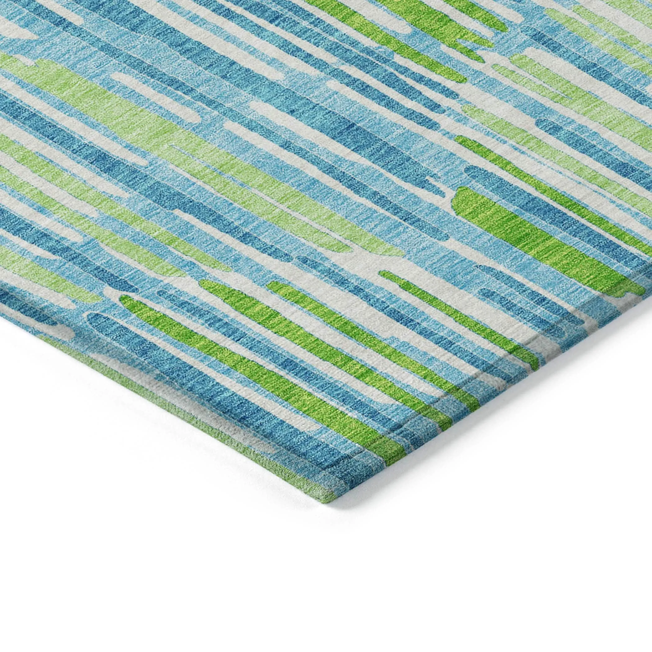 Machine Washable Indoor/ Outdoor Chantille Abstract Watercolor Rug