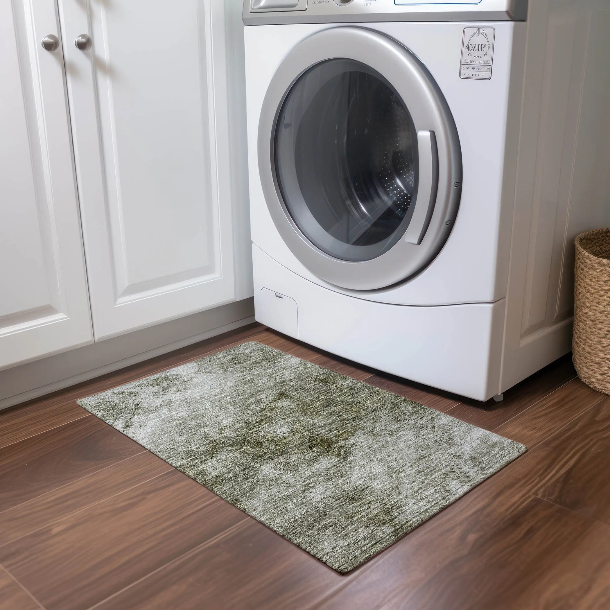 Machine Washable Indoor/ Outdoor Chantille Abstract Watercolor Rug
