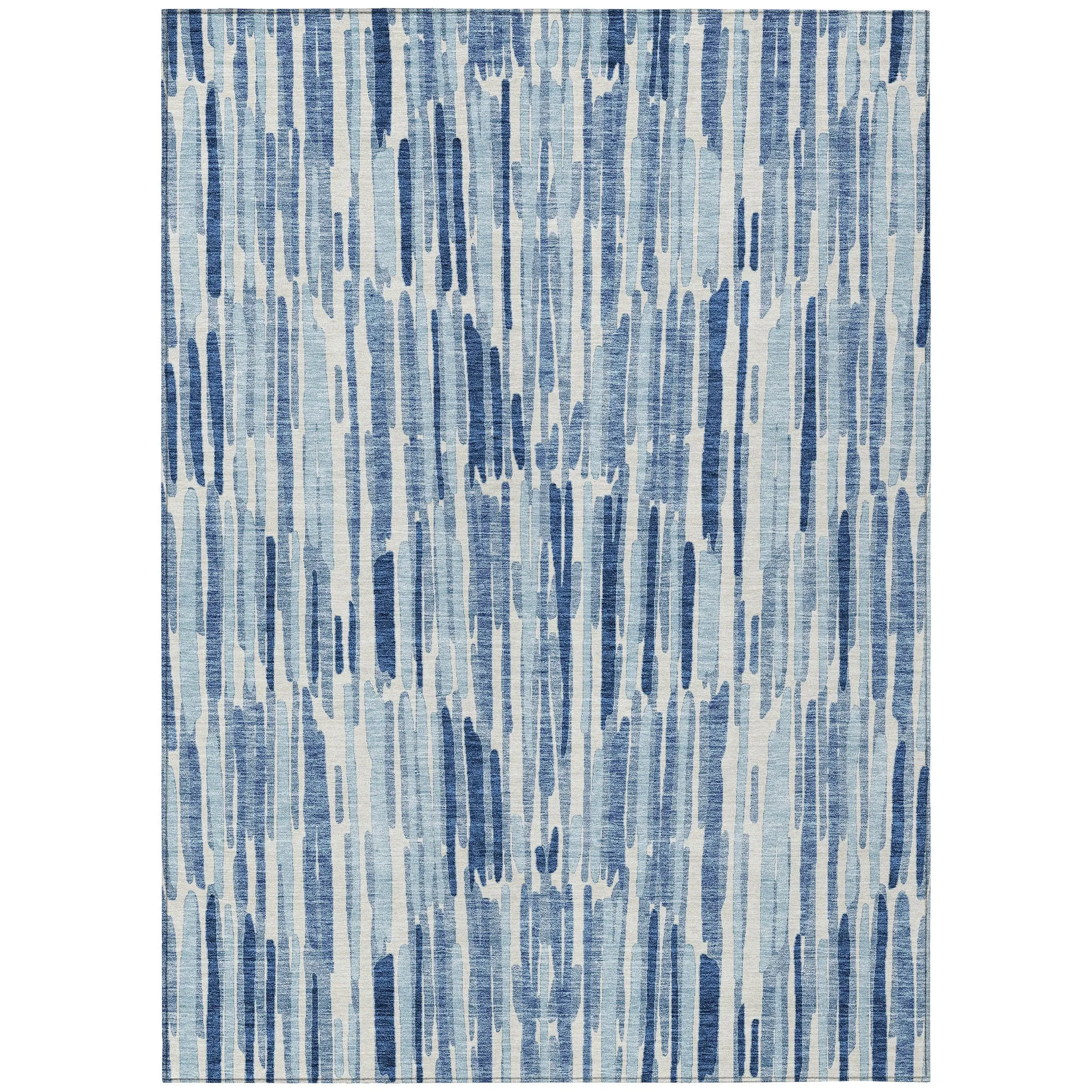 Machine Washable Indoor/ Outdoor Chantille Abstract Watercolor Rug