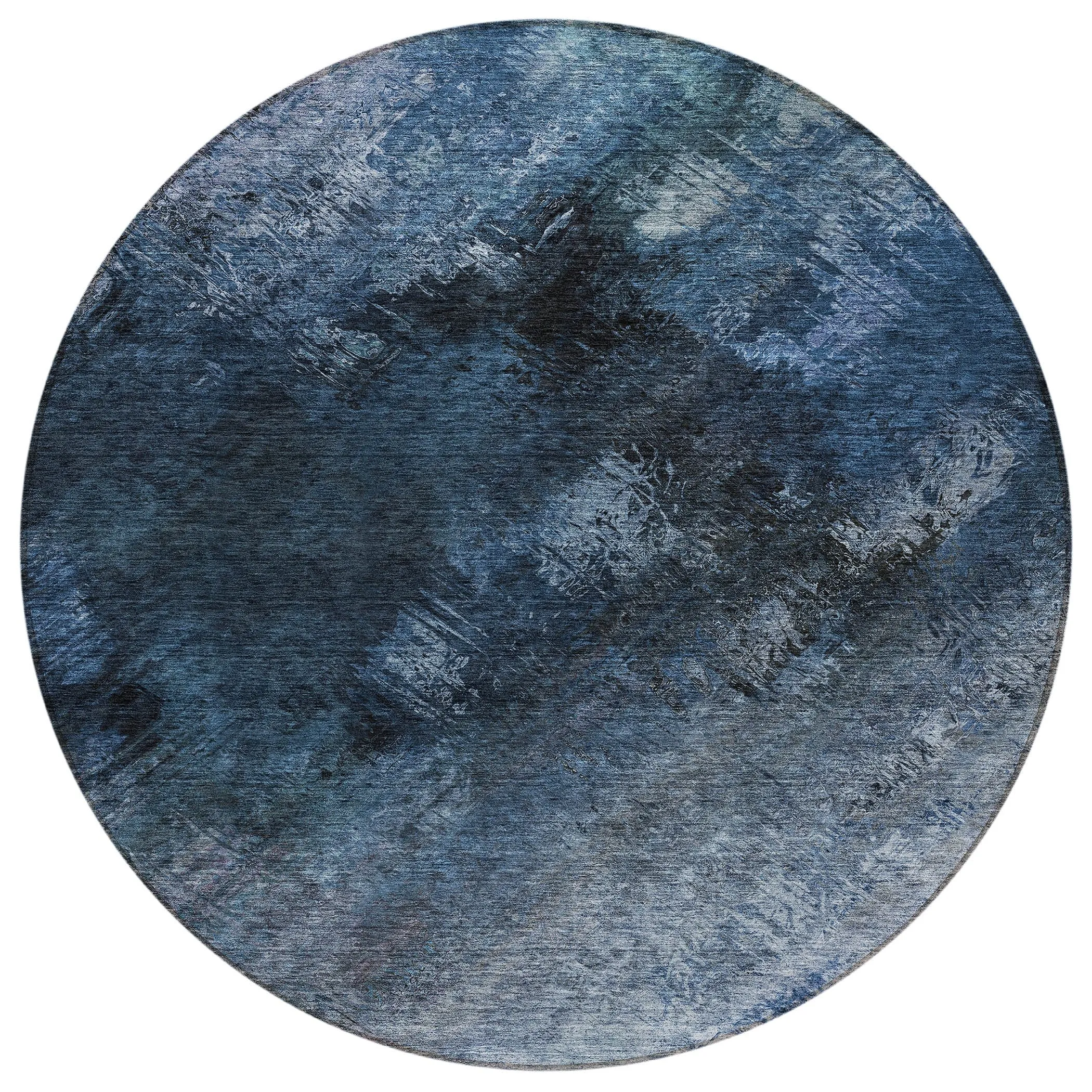 Machine Washable Indoor/ Outdoor Chantille Abstract Watercolor Rug