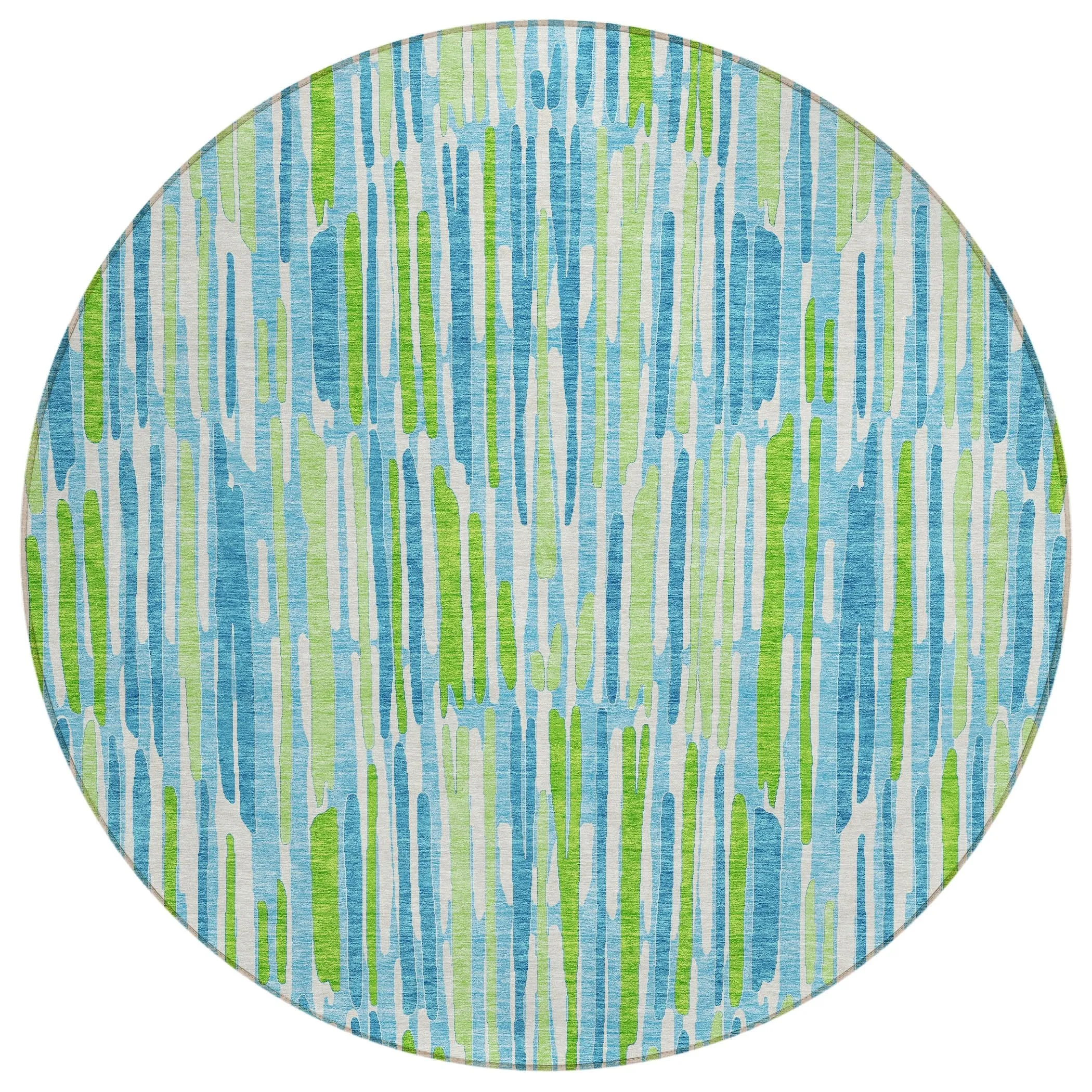Machine Washable Indoor/ Outdoor Chantille Abstract Watercolor Rug