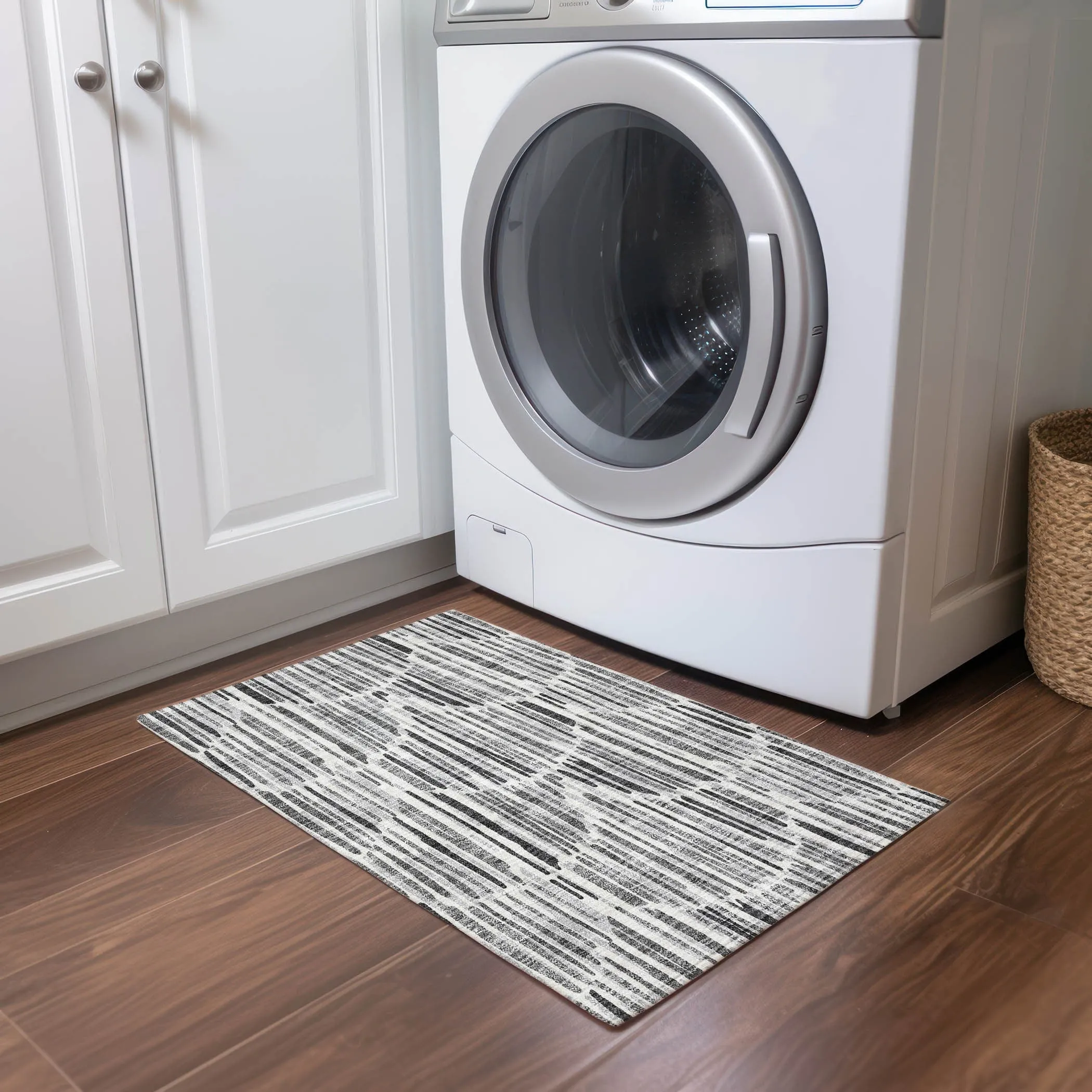 Machine Washable Indoor/ Outdoor Chantille Abstract Watercolor Rug