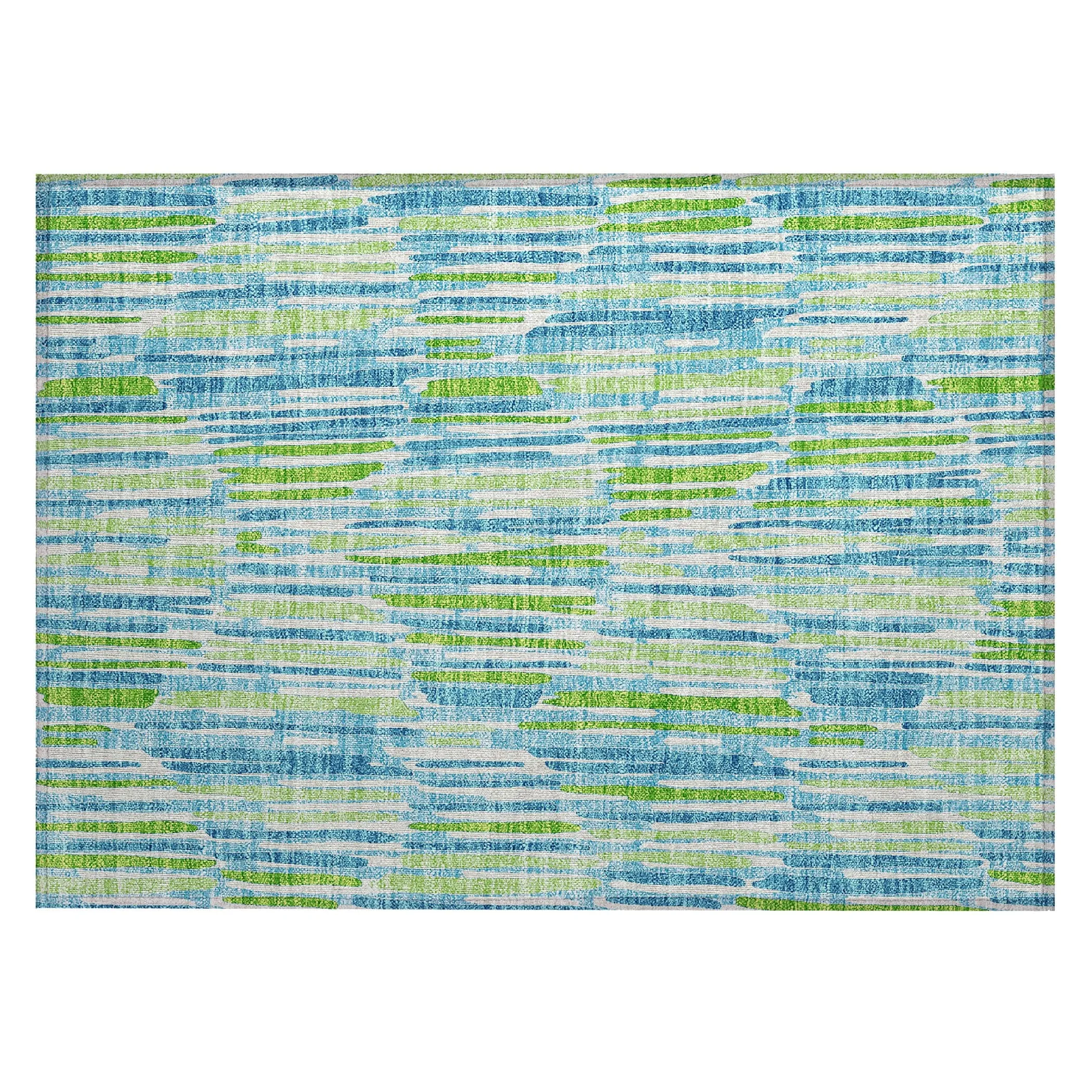 Machine Washable Indoor/ Outdoor Chantille Abstract Watercolor Rug