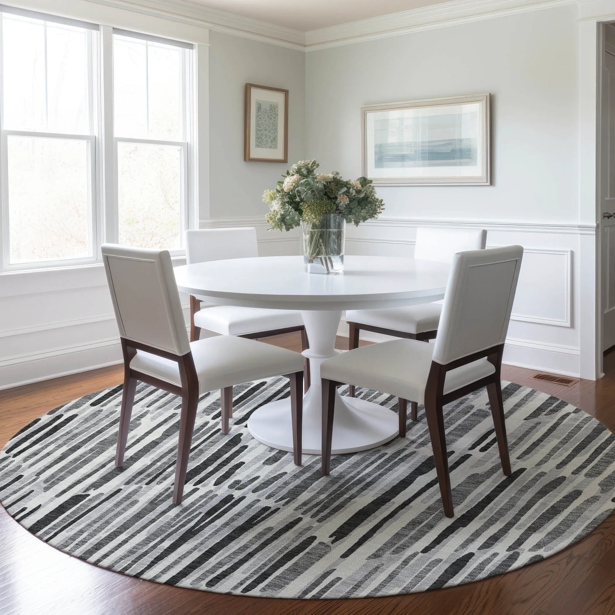 Machine Washable Indoor/ Outdoor Chantille Abstract Watercolor Rug