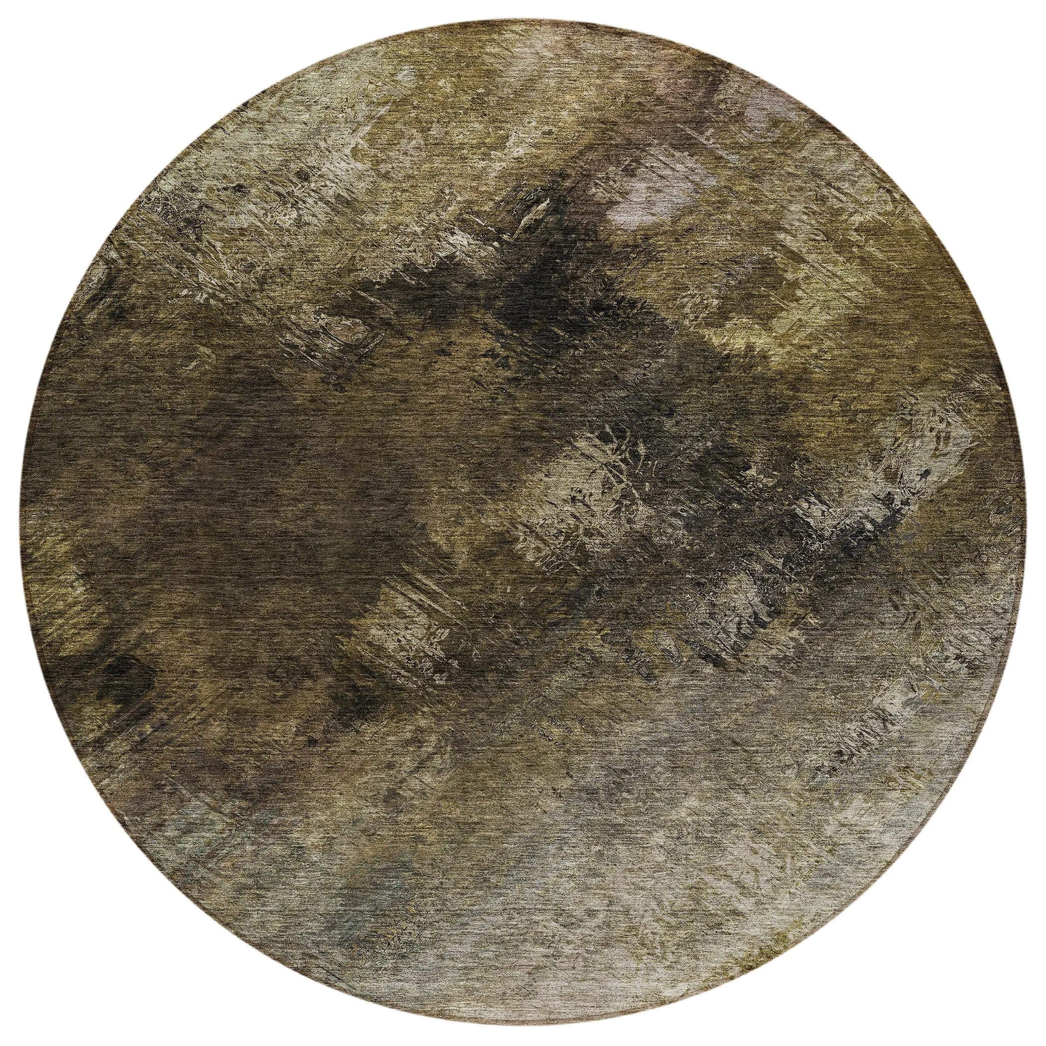 Machine Washable Indoor/ Outdoor Chantille Abstract Watercolor Rug