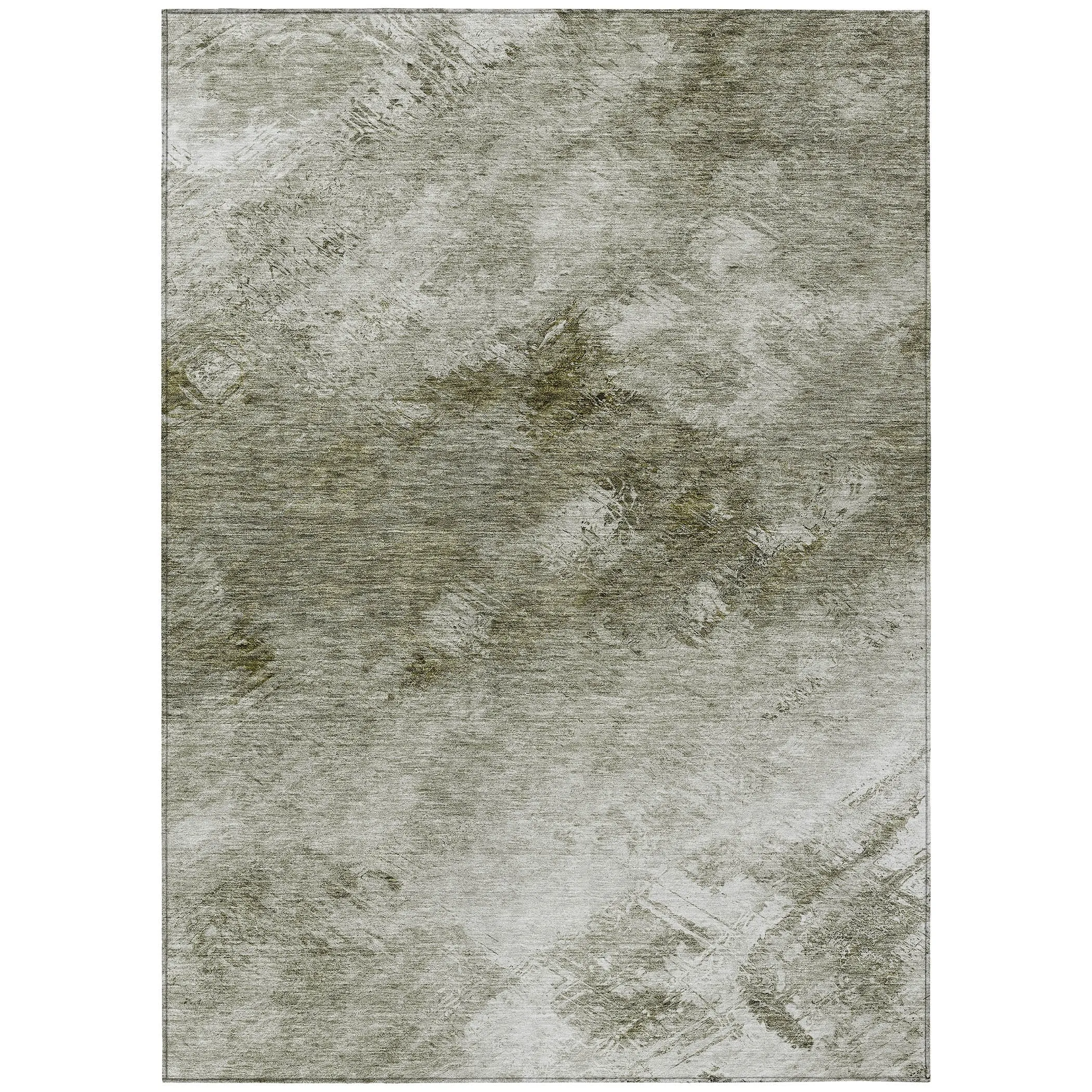 Machine Washable Indoor/ Outdoor Chantille Abstract Watercolor Rug
