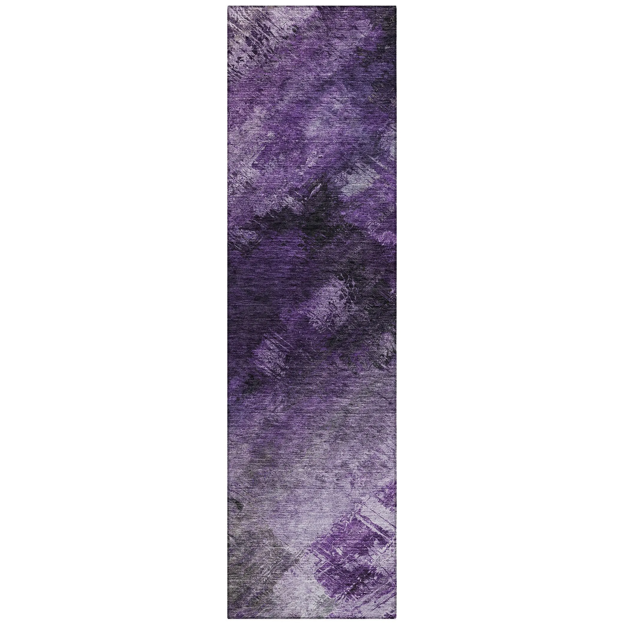 Machine Washable Indoor/ Outdoor Chantille Abstract Watercolor Rug
