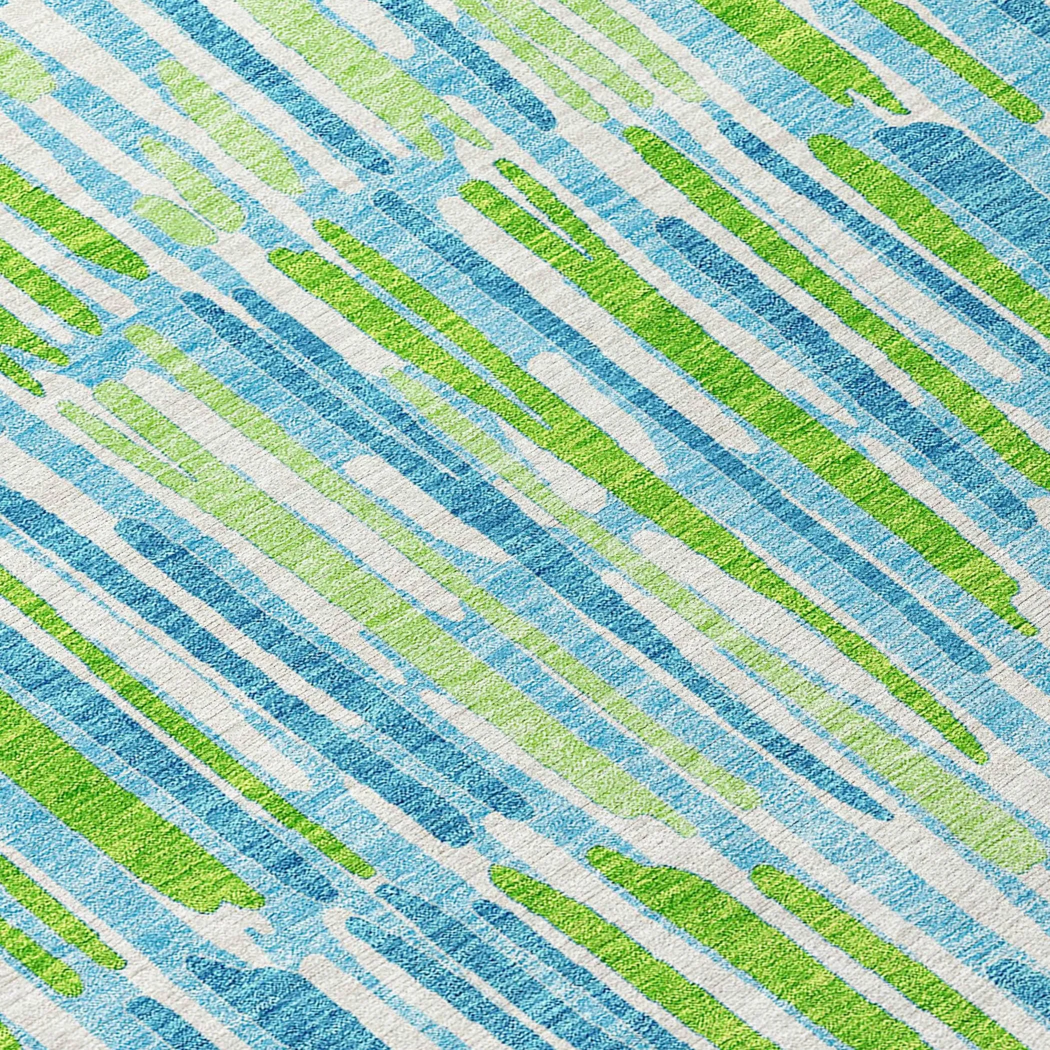 Machine Washable Indoor/ Outdoor Chantille Abstract Watercolor Rug