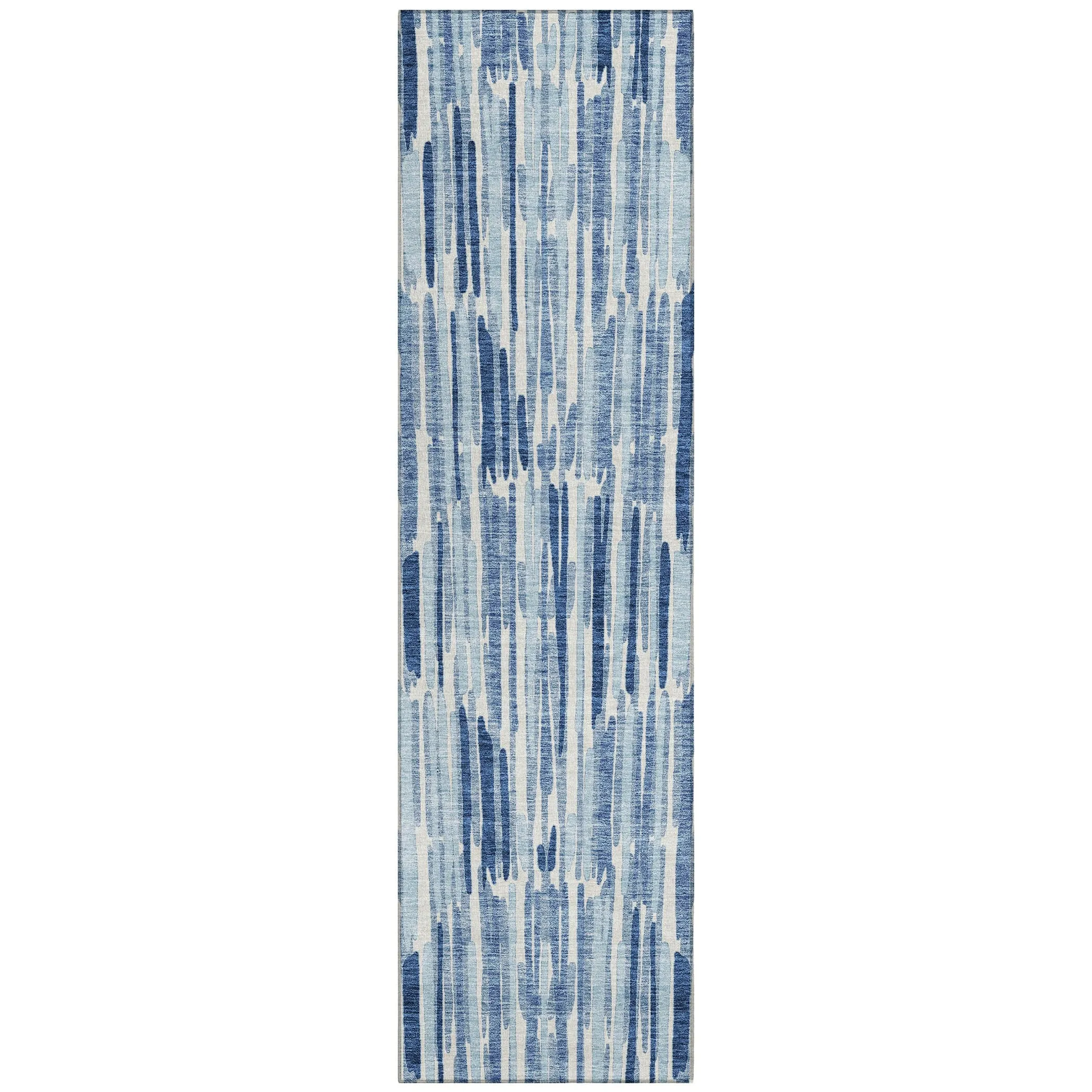 Machine Washable Indoor/ Outdoor Chantille Abstract Watercolor Rug