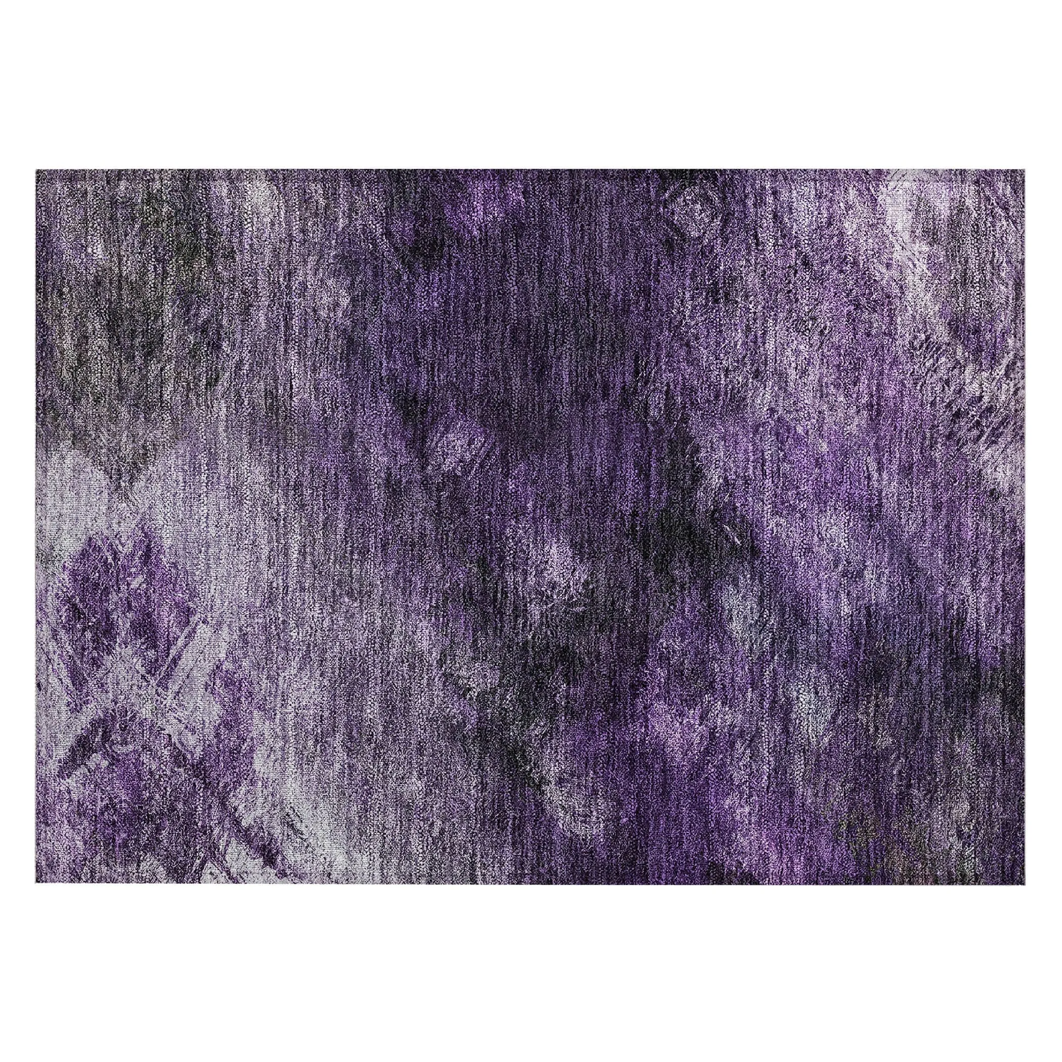 Machine Washable Indoor/ Outdoor Chantille Abstract Watercolor Rug