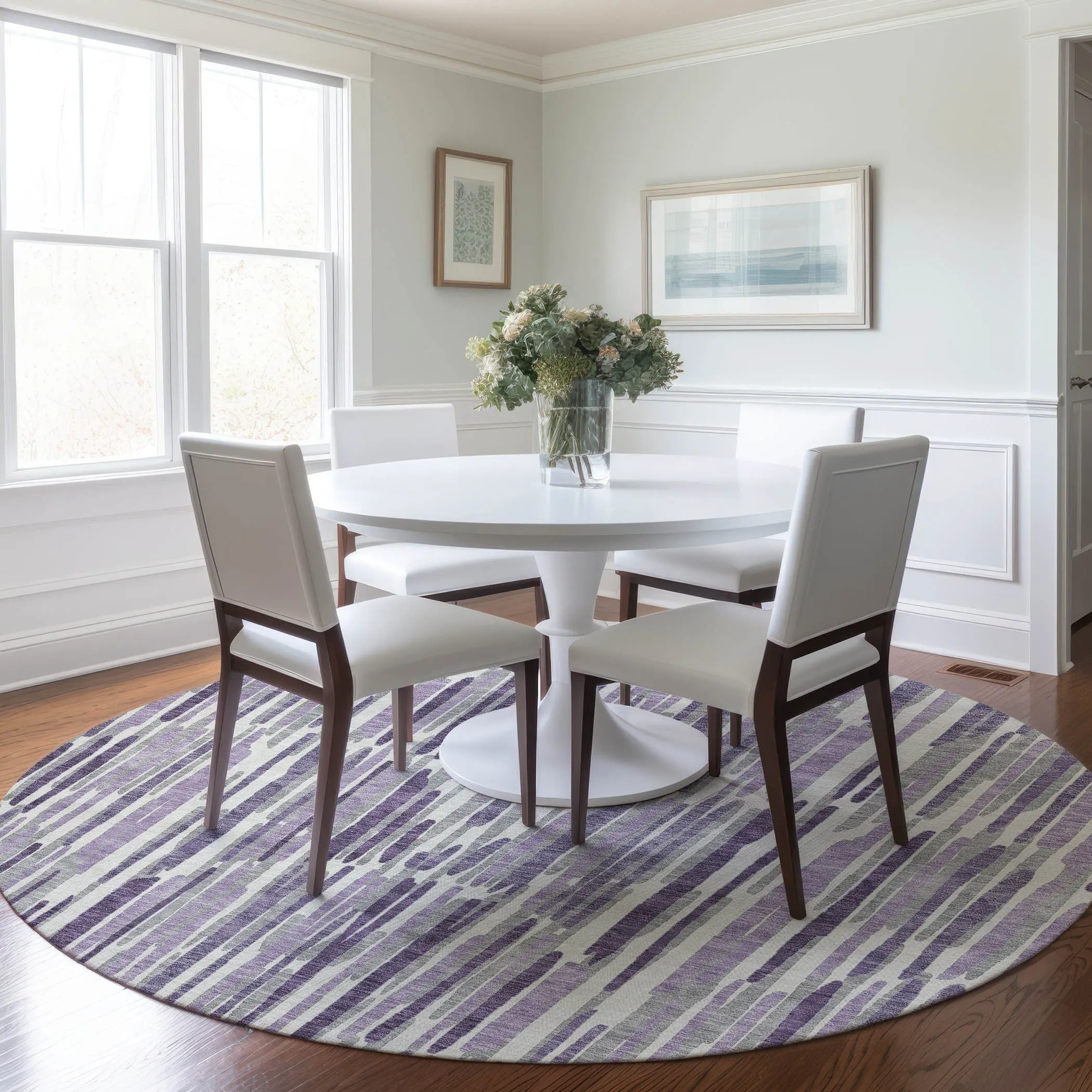 Machine Washable Indoor/ Outdoor Chantille Abstract Watercolor Rug