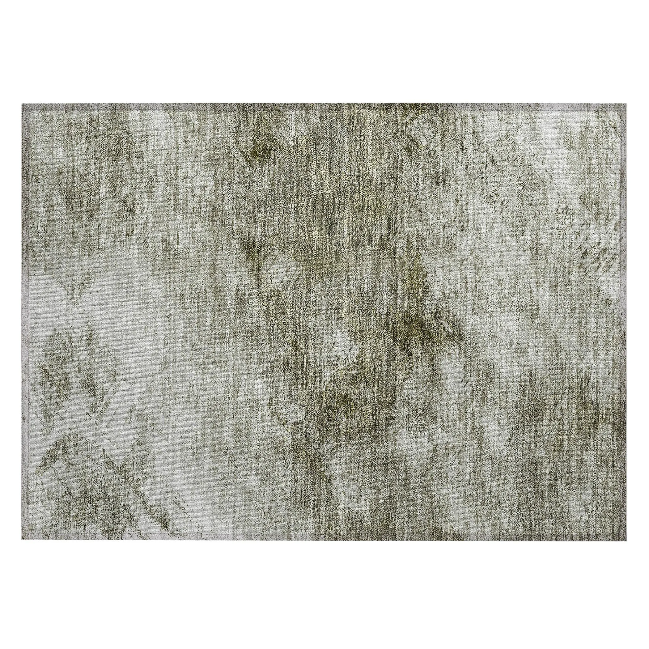 Machine Washable Indoor/ Outdoor Chantille Abstract Watercolor Rug