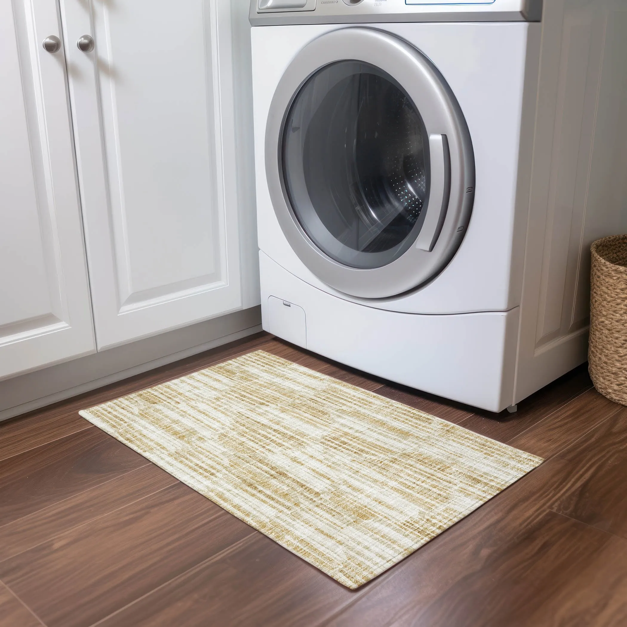 Machine Washable Indoor/ Outdoor Chantille Abstract Watercolor Rug