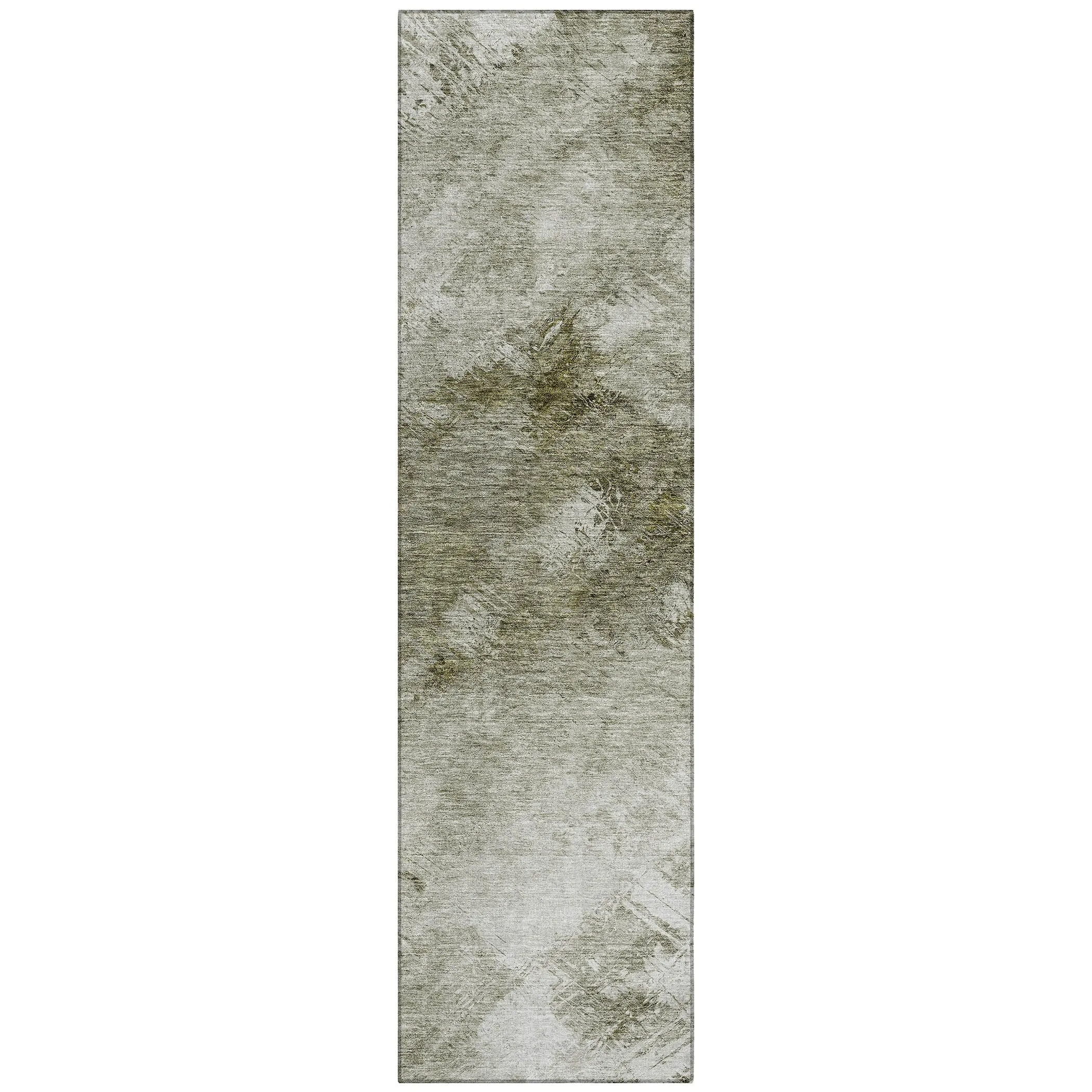 Machine Washable Indoor/ Outdoor Chantille Abstract Watercolor Rug
