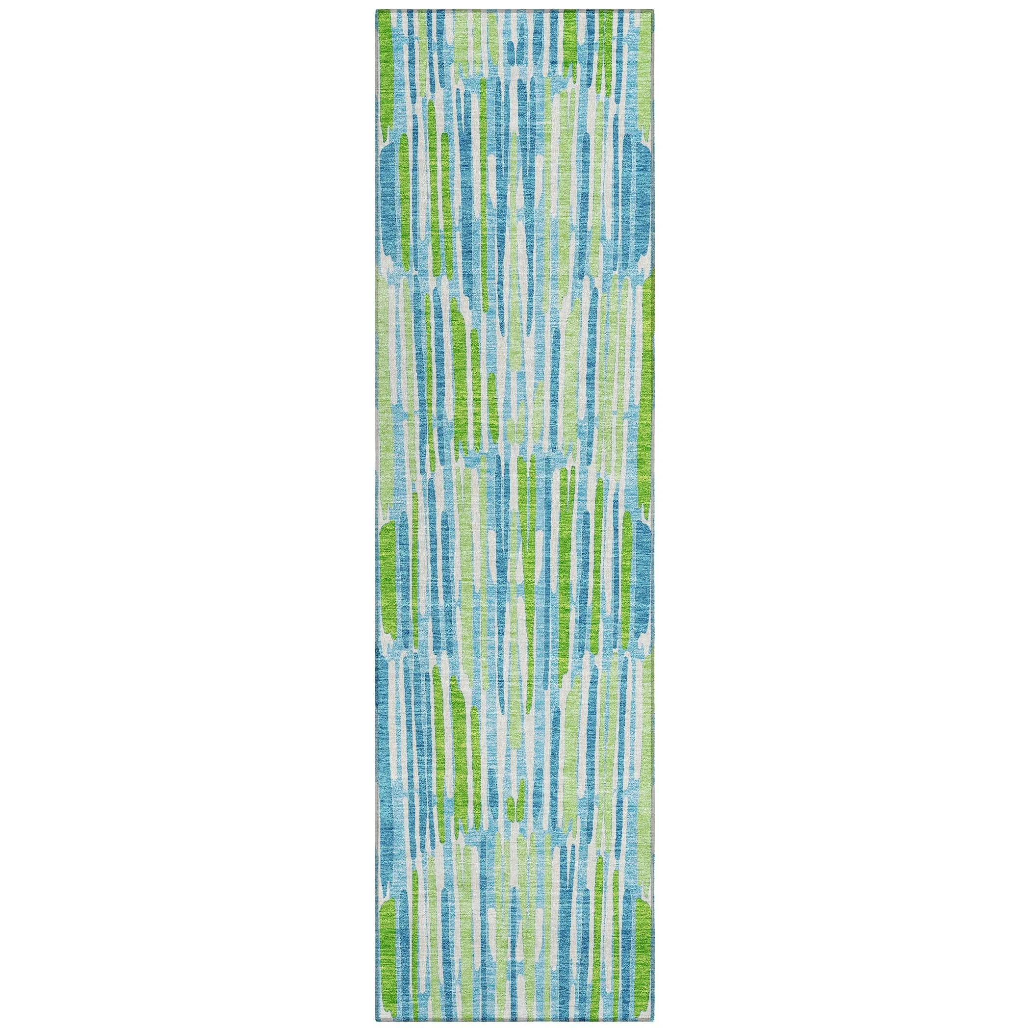 Machine Washable Indoor/ Outdoor Chantille Abstract Watercolor Rug