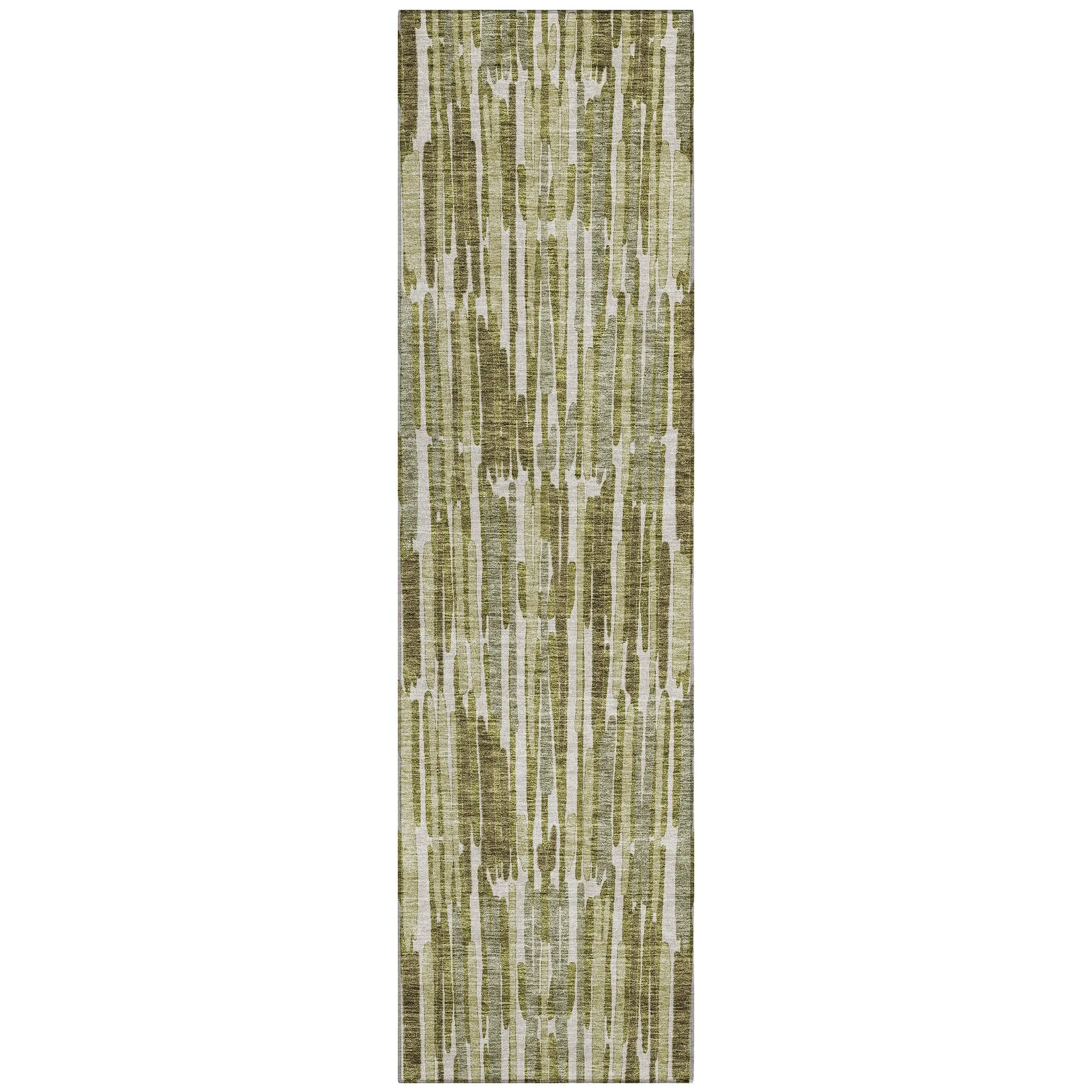 Machine Washable Indoor/ Outdoor Chantille Abstract Watercolor Rug