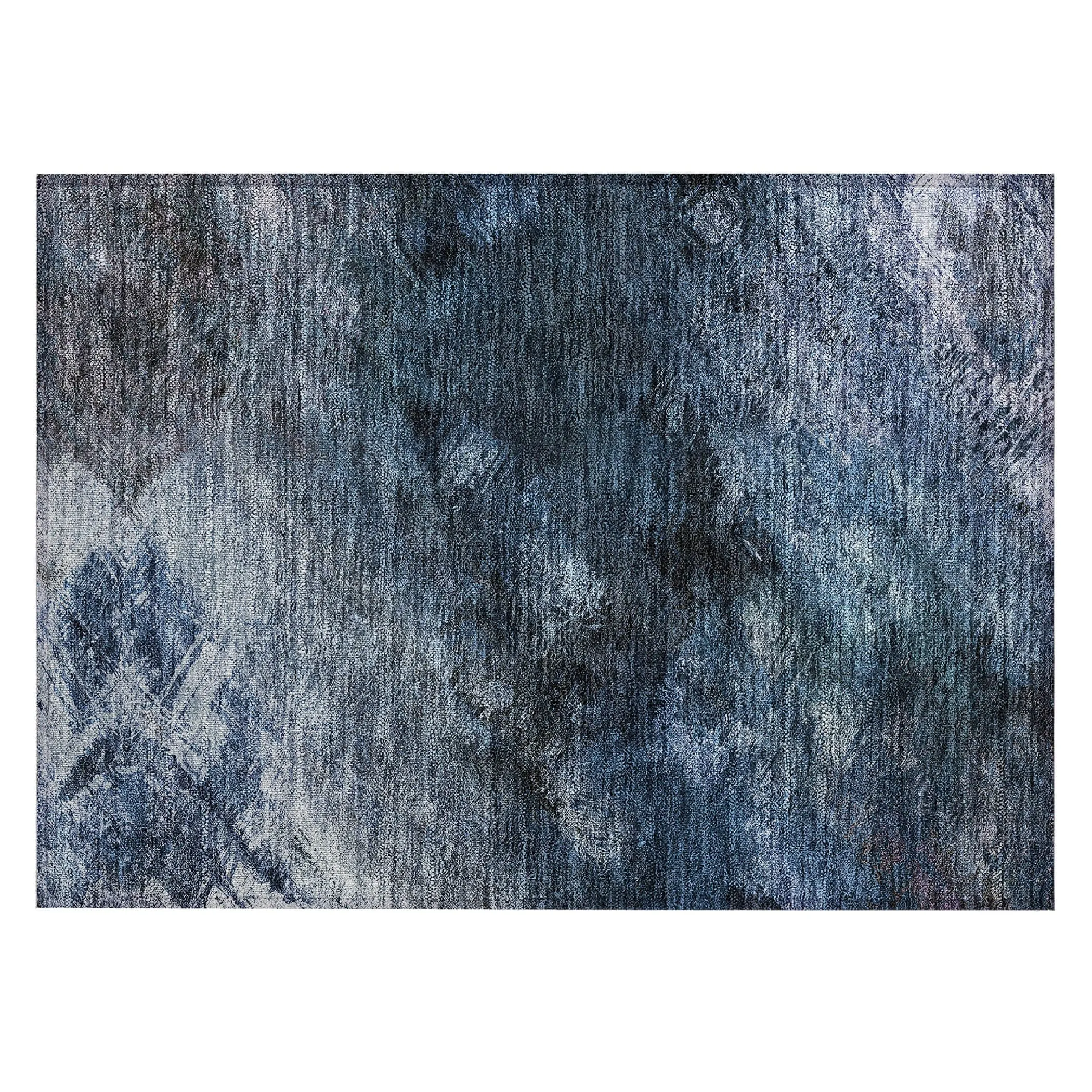 Machine Washable Indoor/ Outdoor Chantille Abstract Watercolor Rug