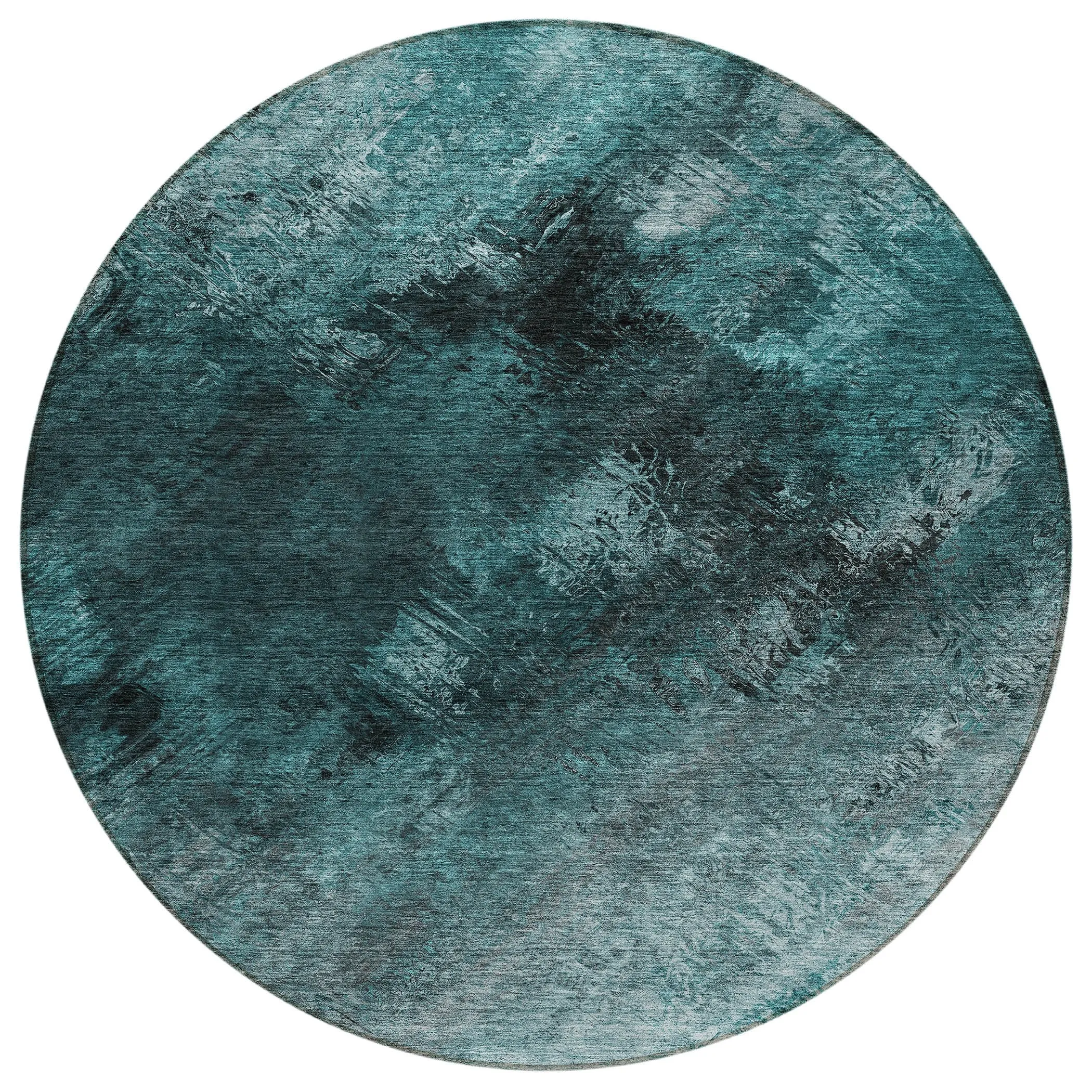 Machine Washable Indoor/ Outdoor Chantille Abstract Watercolor Rug