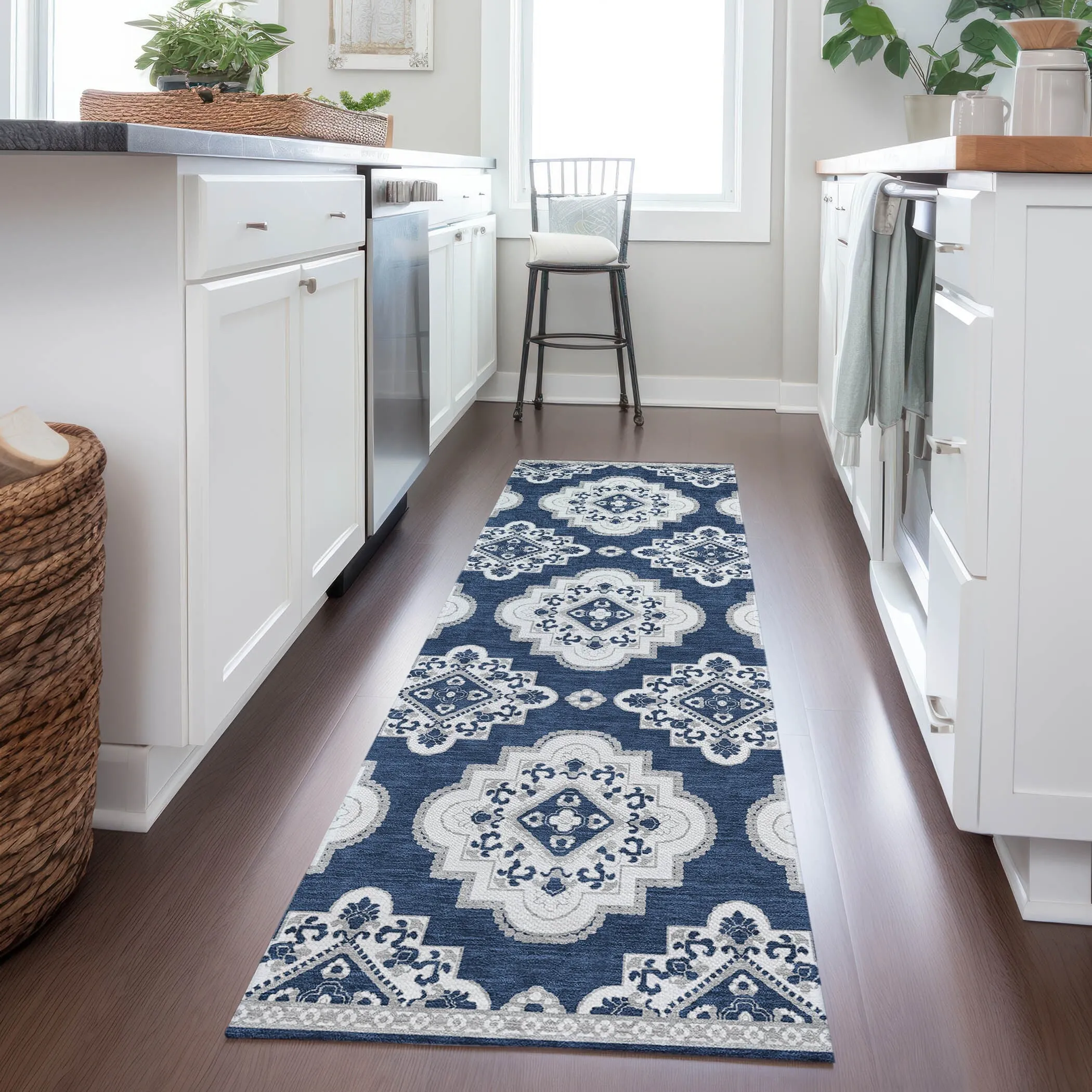 Machine Washable Indoor/ Outdoor Chantille Boho Moroccan Rug