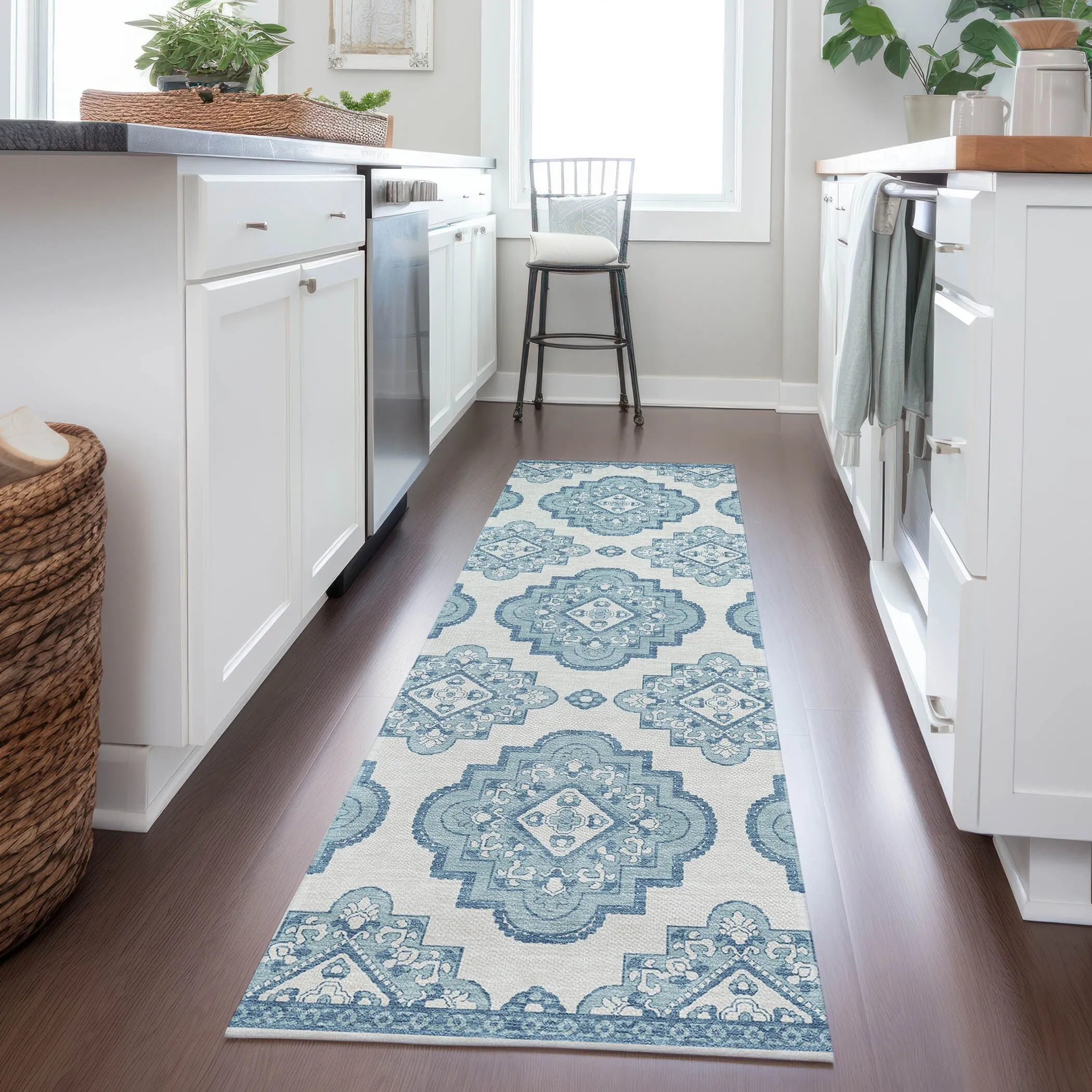 Machine Washable Indoor/ Outdoor Chantille Boho Moroccan Rug