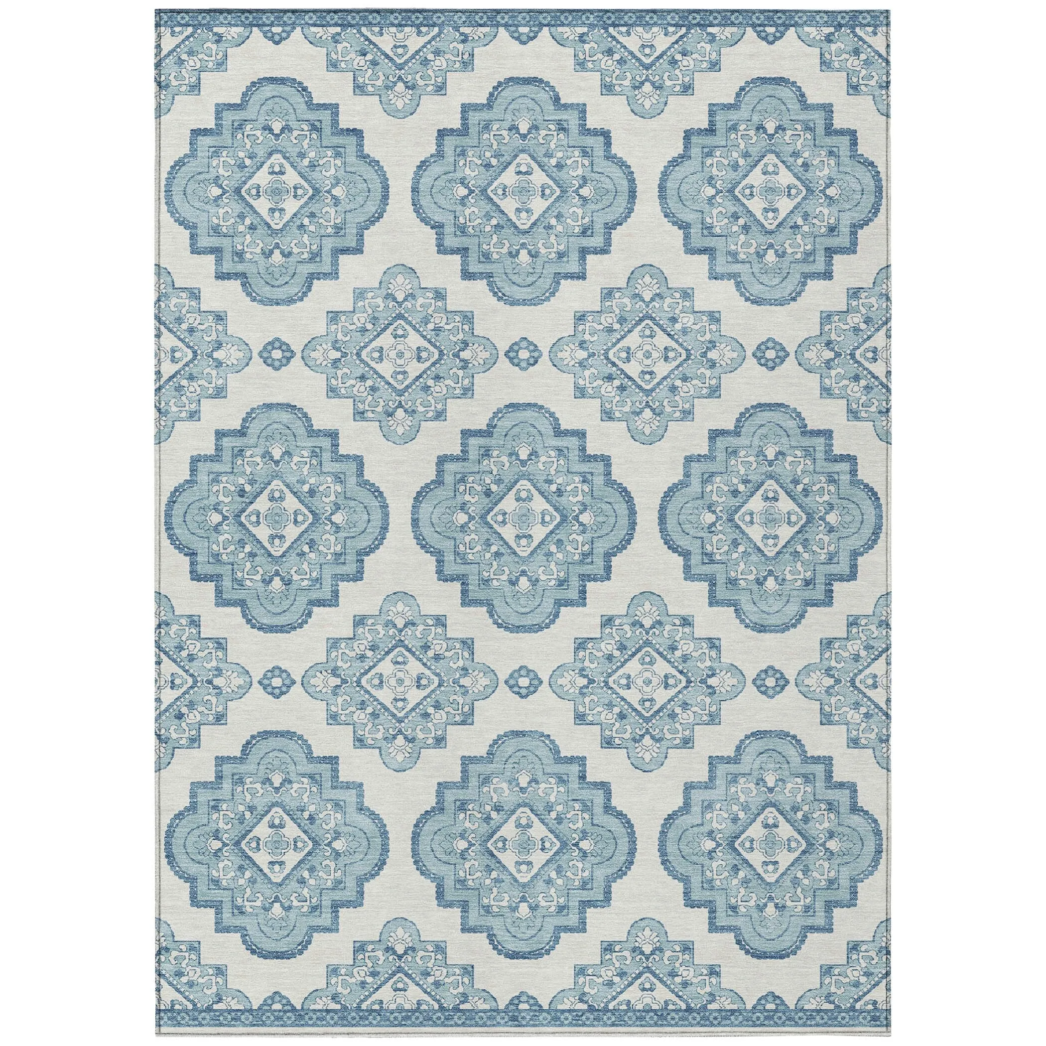 Machine Washable Indoor/ Outdoor Chantille Boho Moroccan Rug
