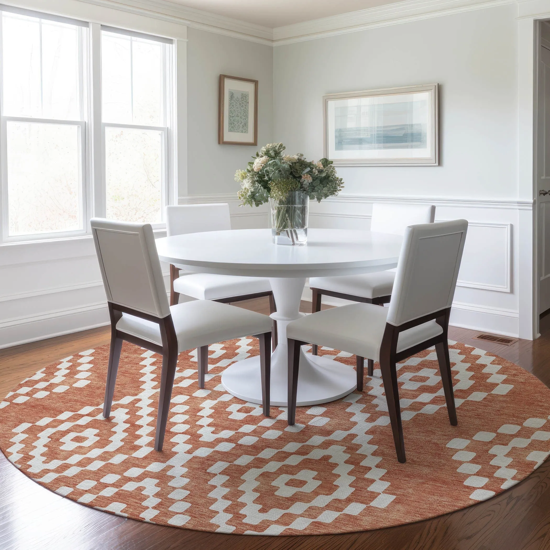 Machine Washable Indoor/ Outdoor Chantille Boho Moroccan Rug