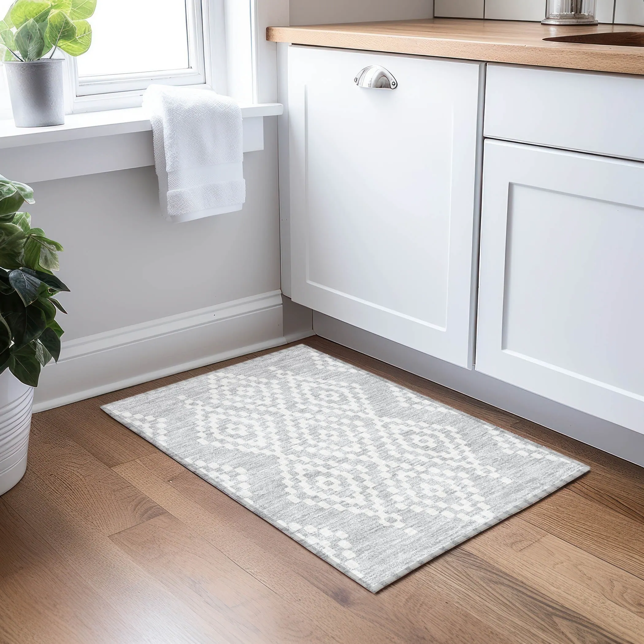 Machine Washable Indoor/ Outdoor Chantille Boho Moroccan Rug