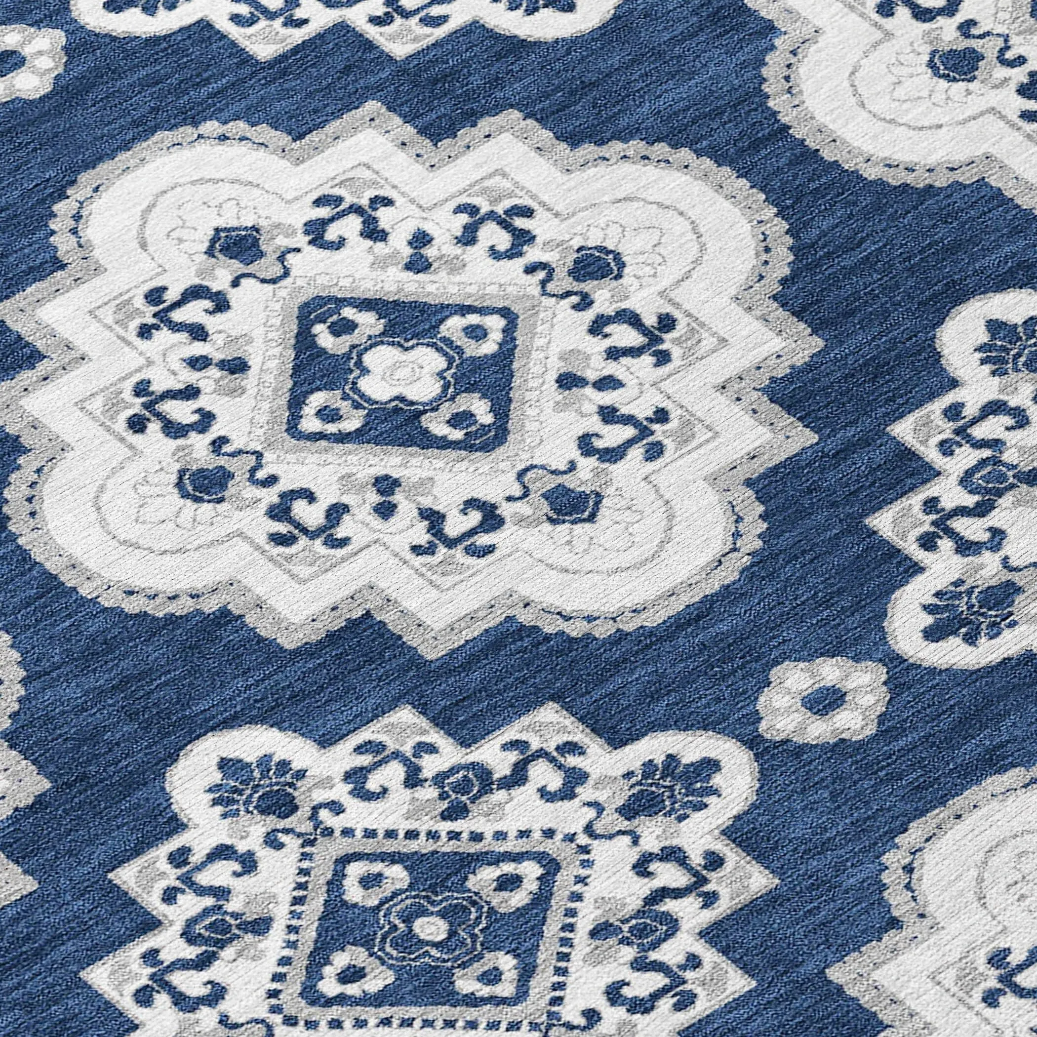 Machine Washable Indoor/ Outdoor Chantille Boho Moroccan Rug