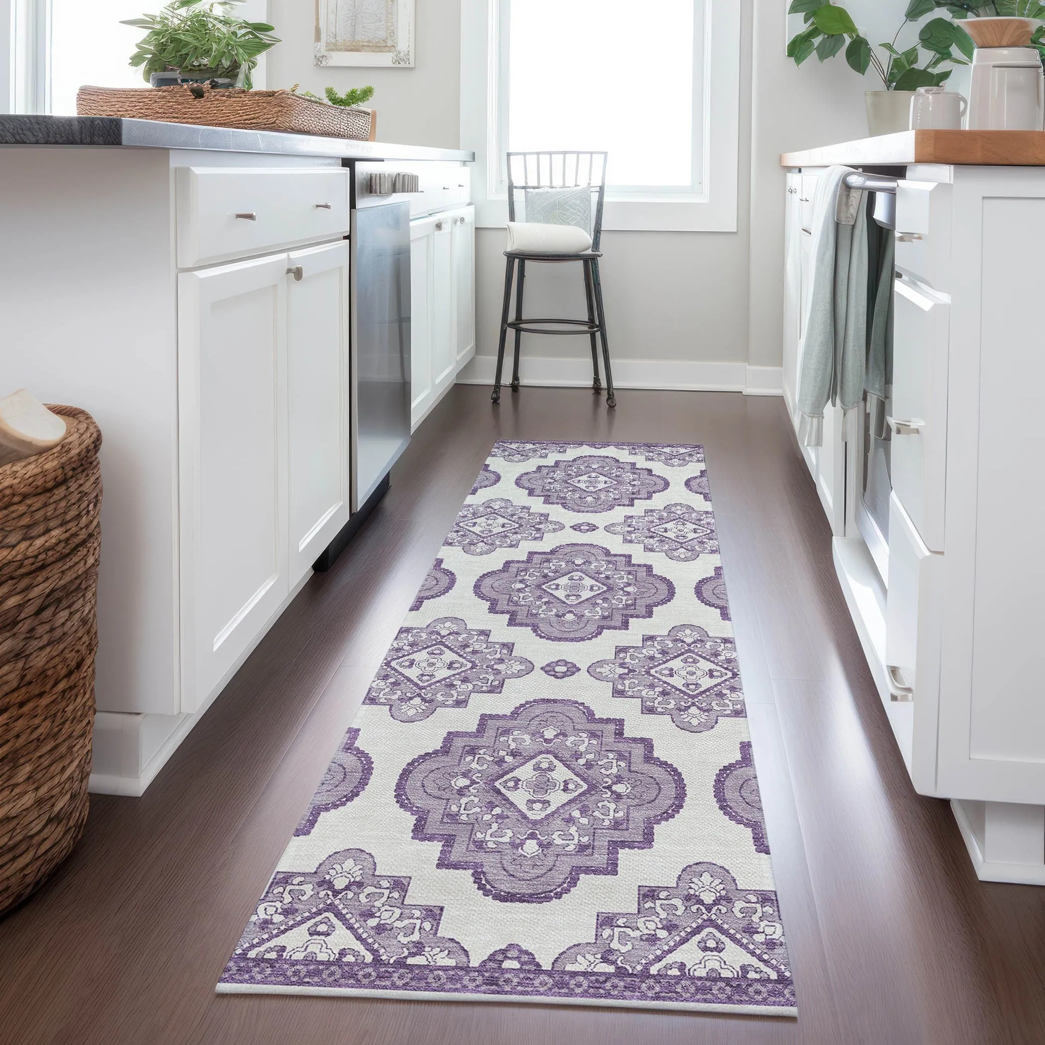 Machine Washable Indoor/ Outdoor Chantille Boho Moroccan Rug