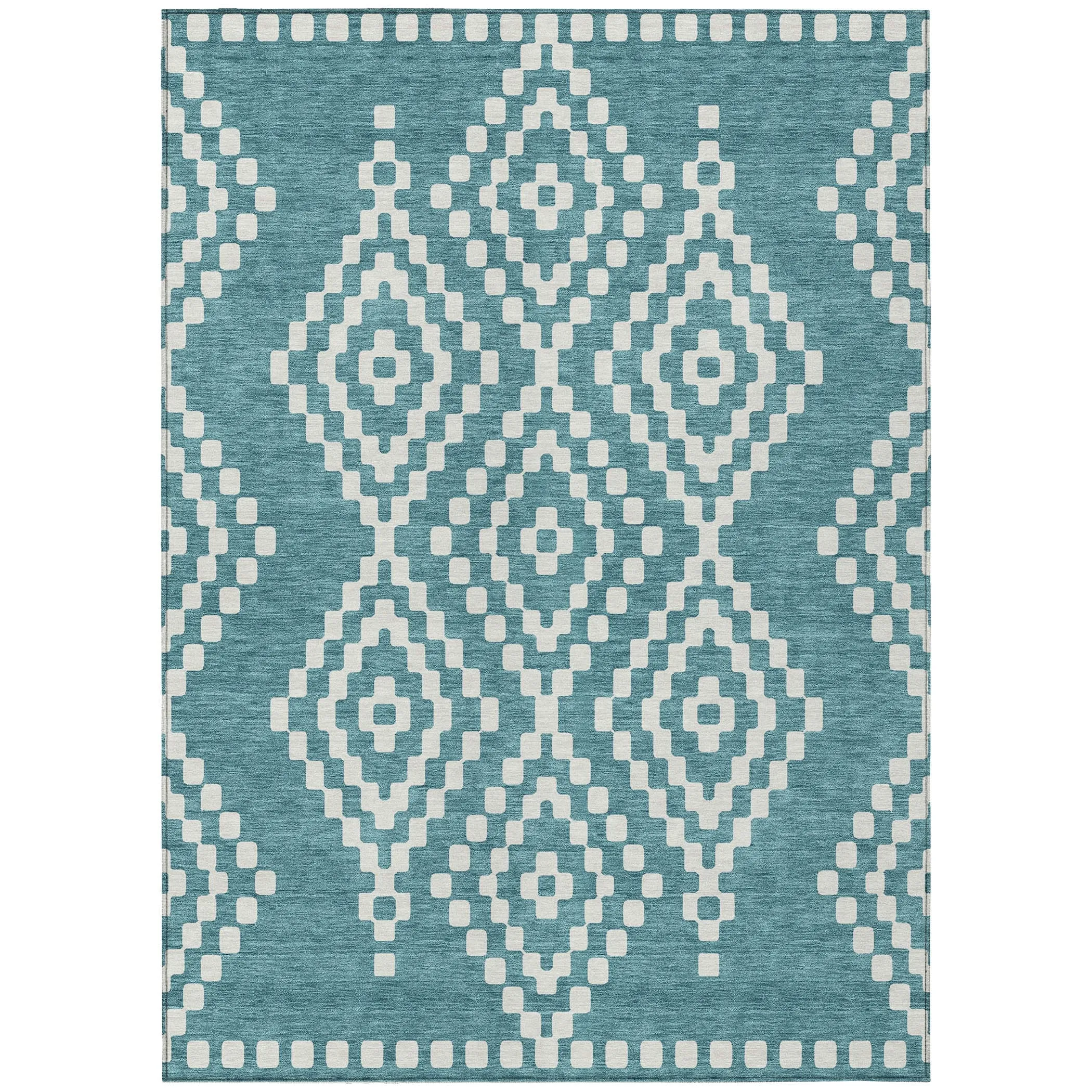 Machine Washable Indoor/ Outdoor Chantille Boho Moroccan Rug