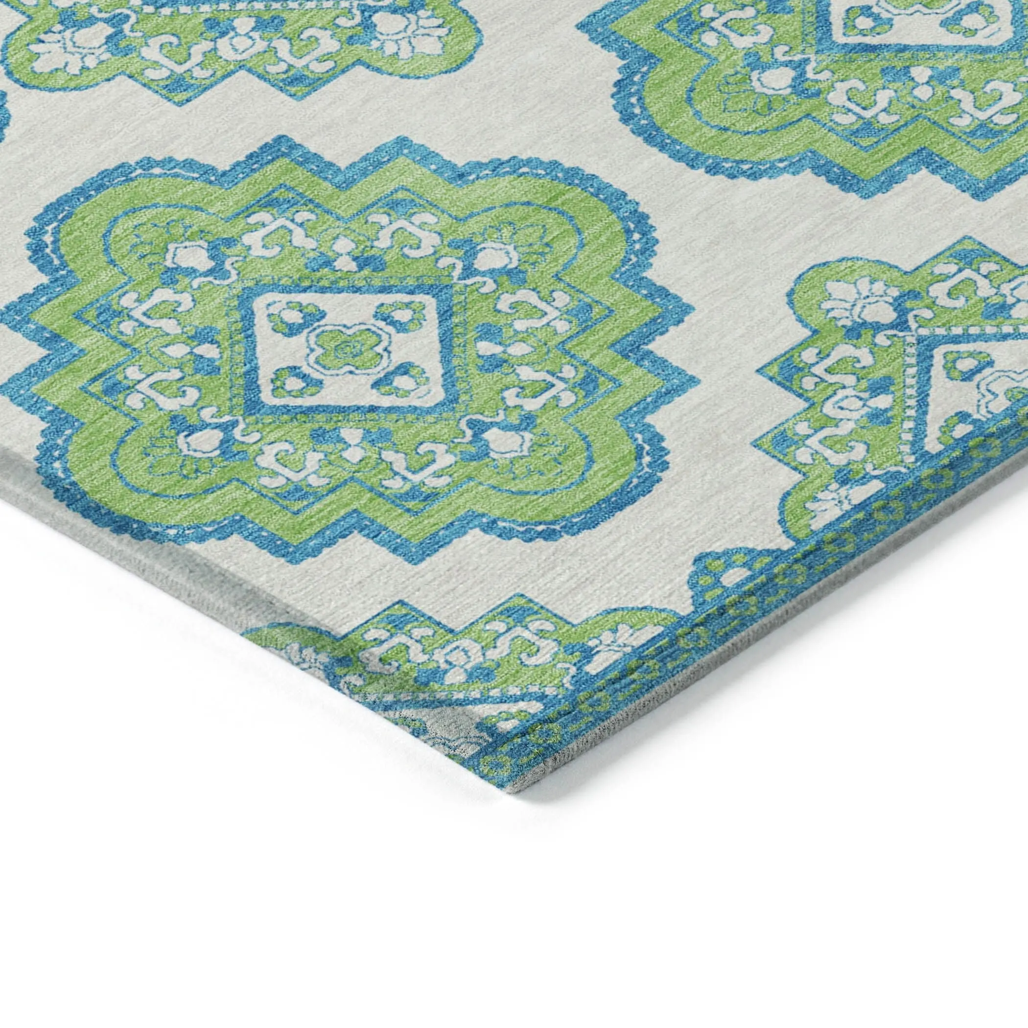 Machine Washable Indoor/ Outdoor Chantille Boho Moroccan Rug