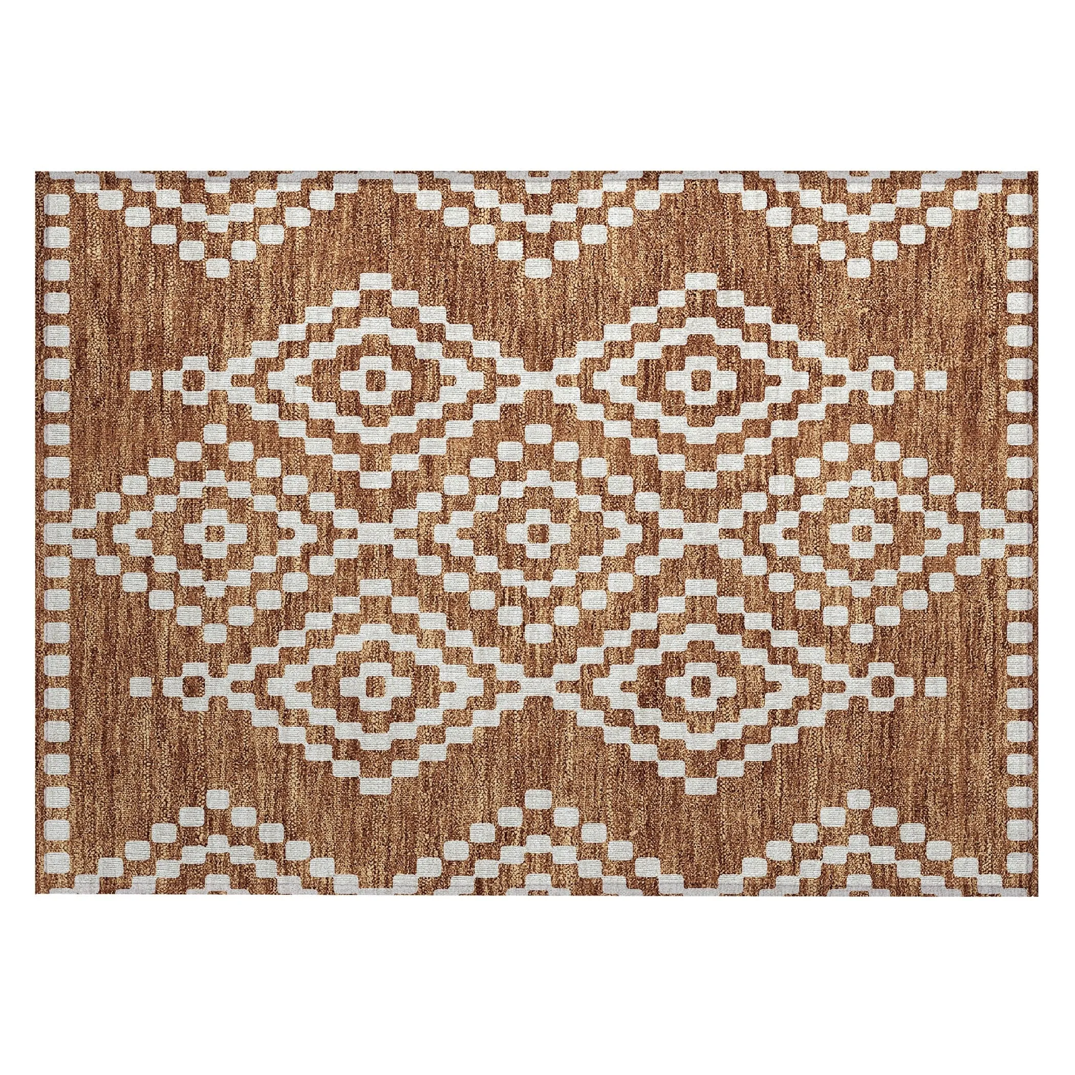 Machine Washable Indoor/ Outdoor Chantille Boho Moroccan Rug