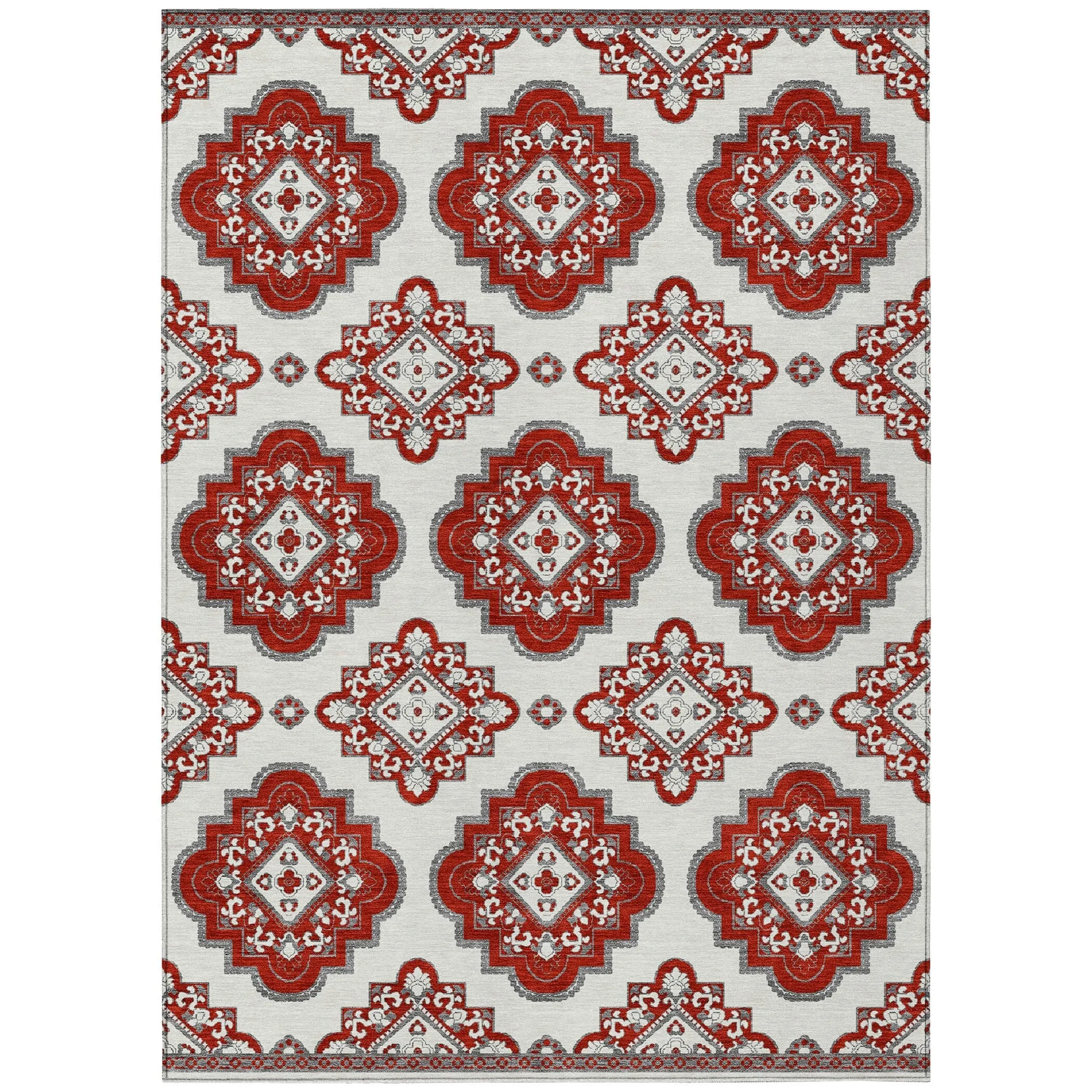 Machine Washable Indoor/ Outdoor Chantille Boho Moroccan Rug
