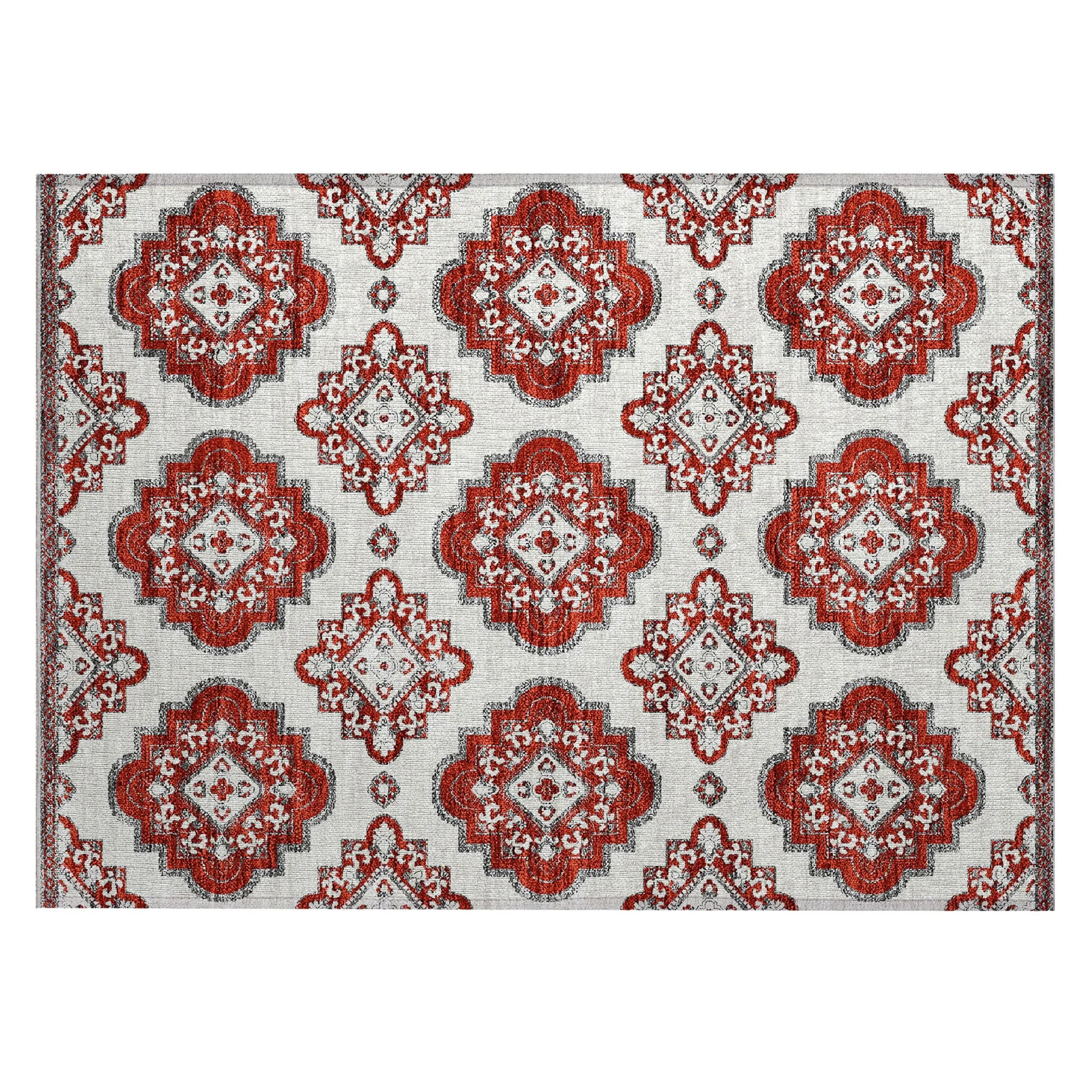 Machine Washable Indoor/ Outdoor Chantille Boho Moroccan Rug