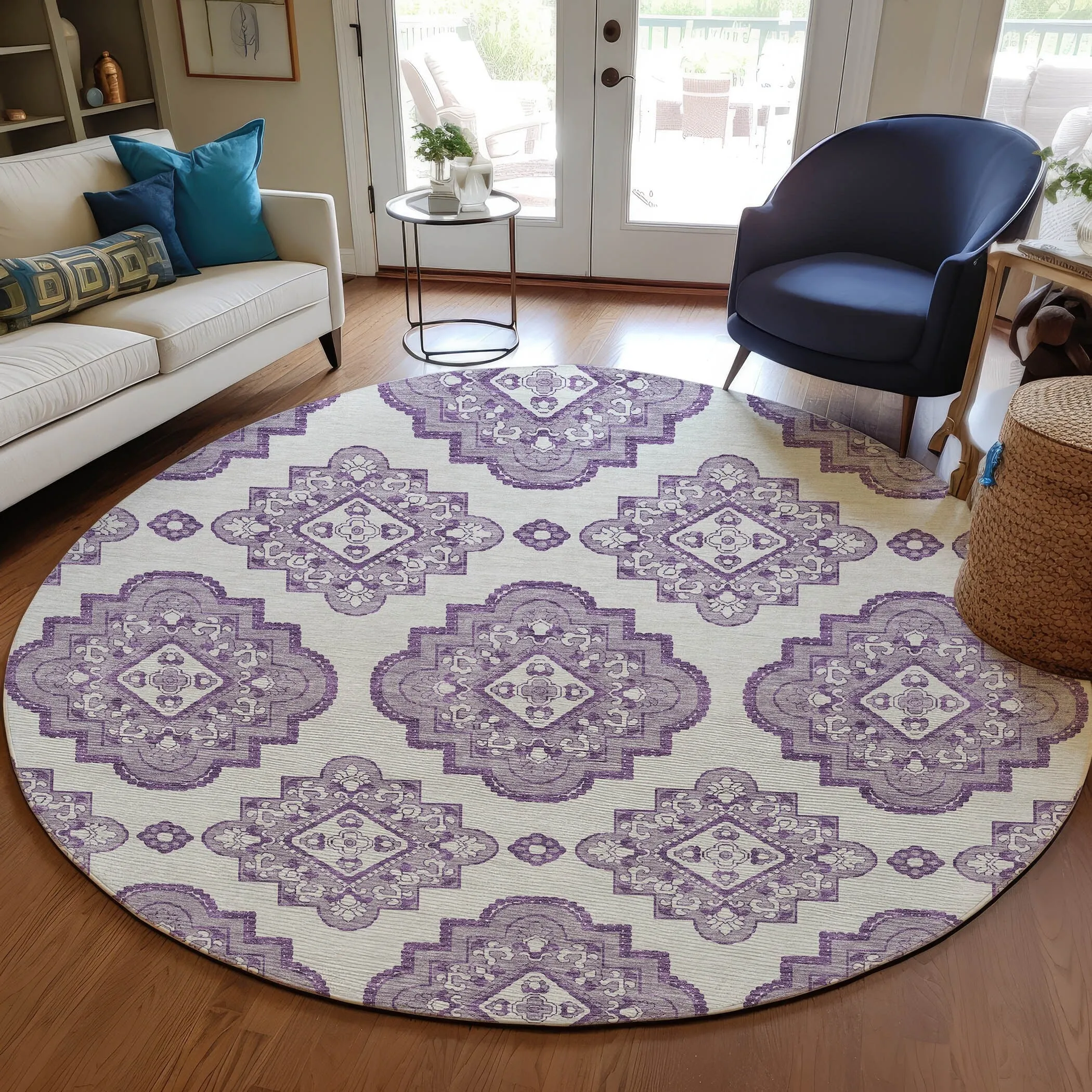 Machine Washable Indoor/ Outdoor Chantille Boho Moroccan Rug