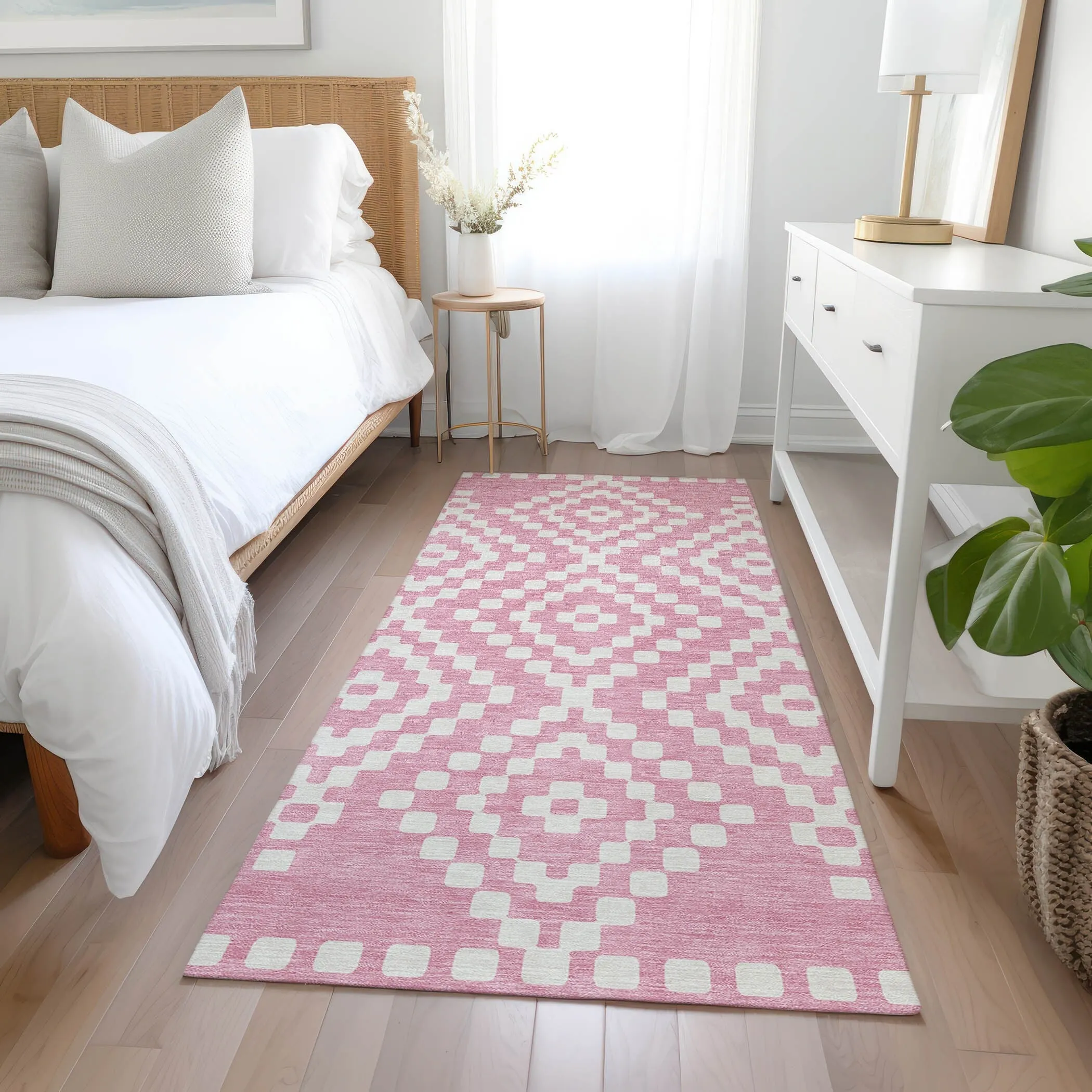 Machine Washable Indoor/ Outdoor Chantille Boho Moroccan Rug