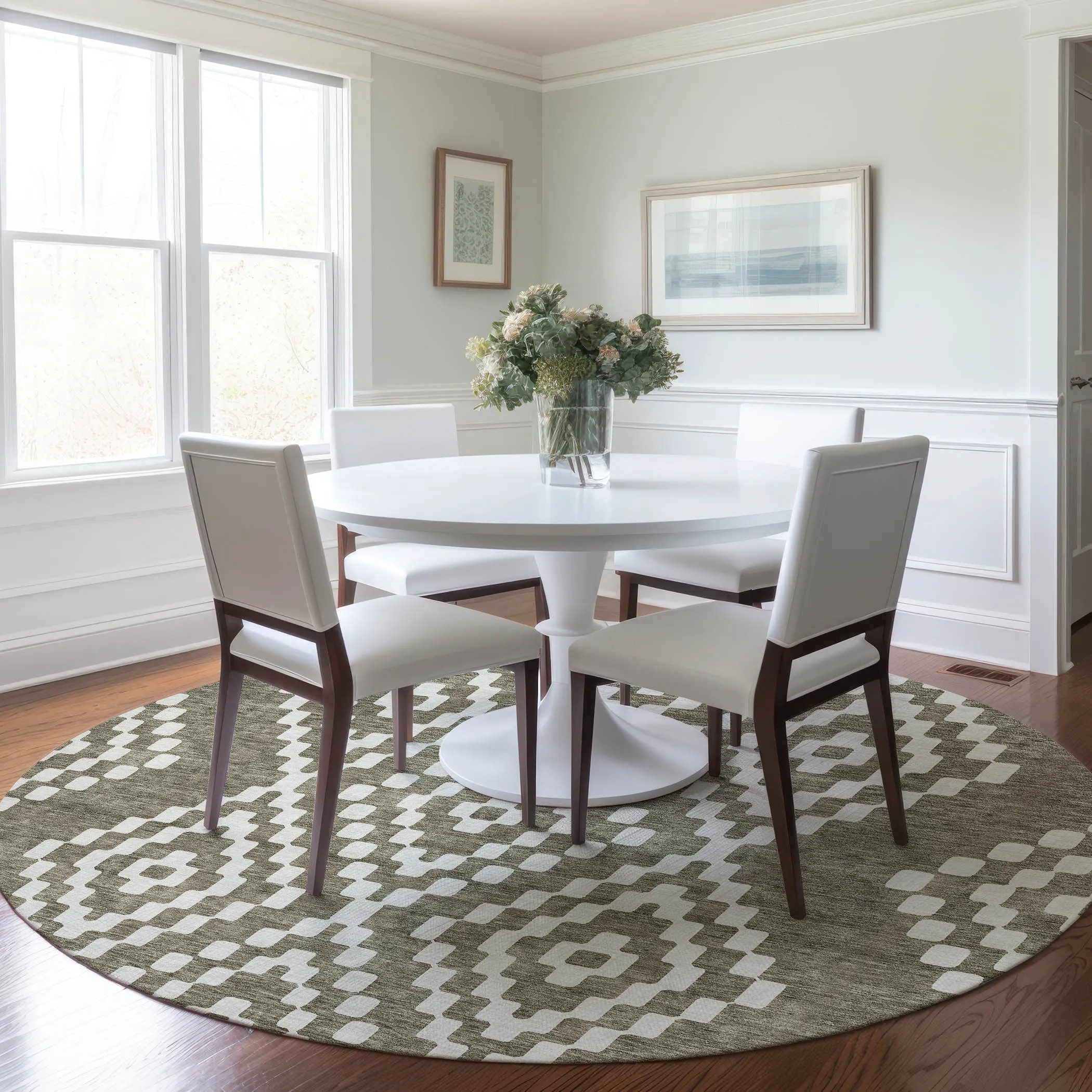 Machine Washable Indoor/ Outdoor Chantille Boho Moroccan Rug