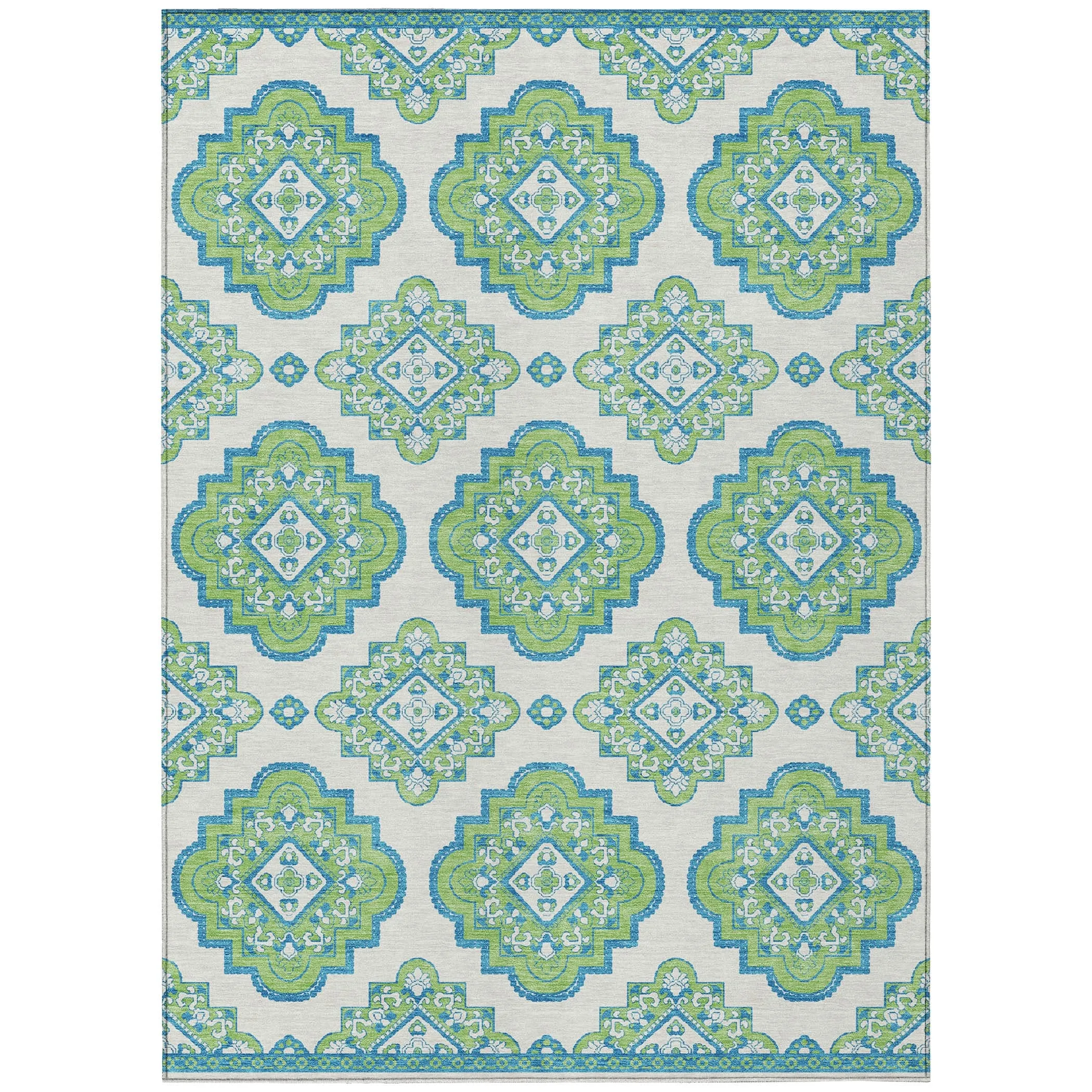 Machine Washable Indoor/ Outdoor Chantille Boho Moroccan Rug