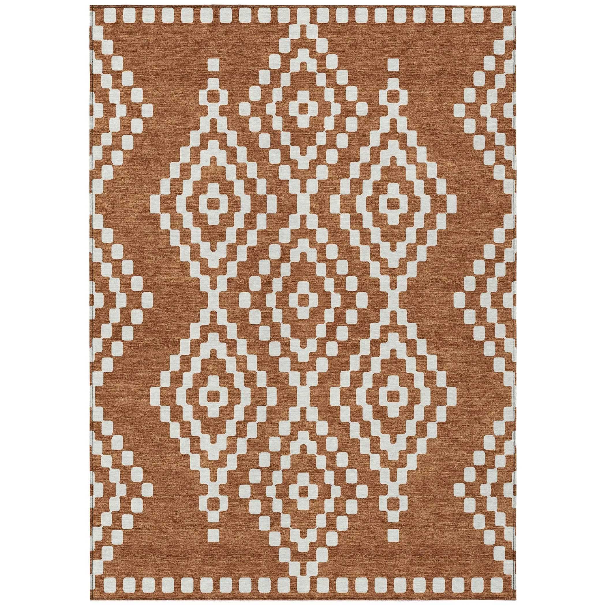 Machine Washable Indoor/ Outdoor Chantille Boho Moroccan Rug