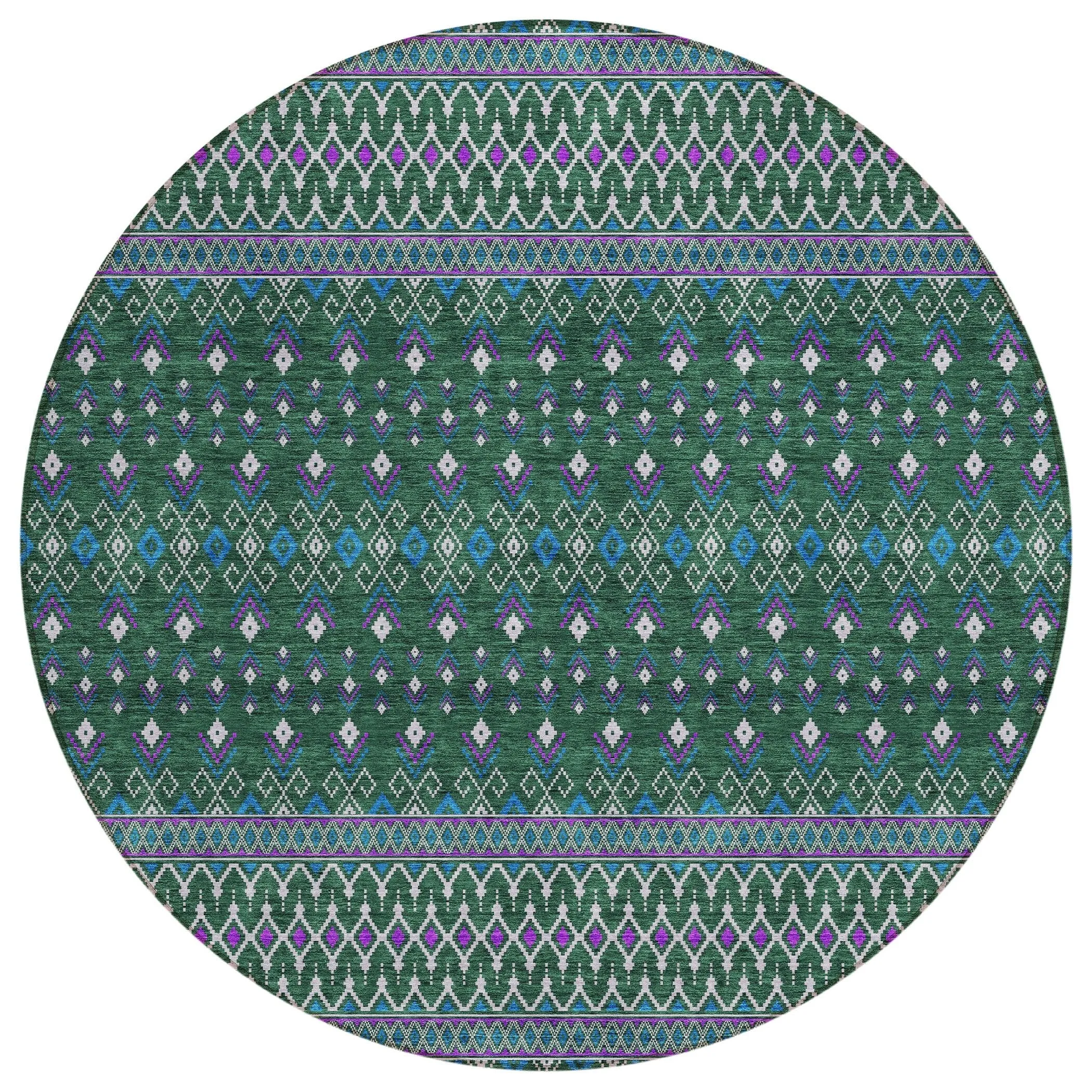 Machine Washable Indoor/ Outdoor Chantille Boho Morrocan Rug