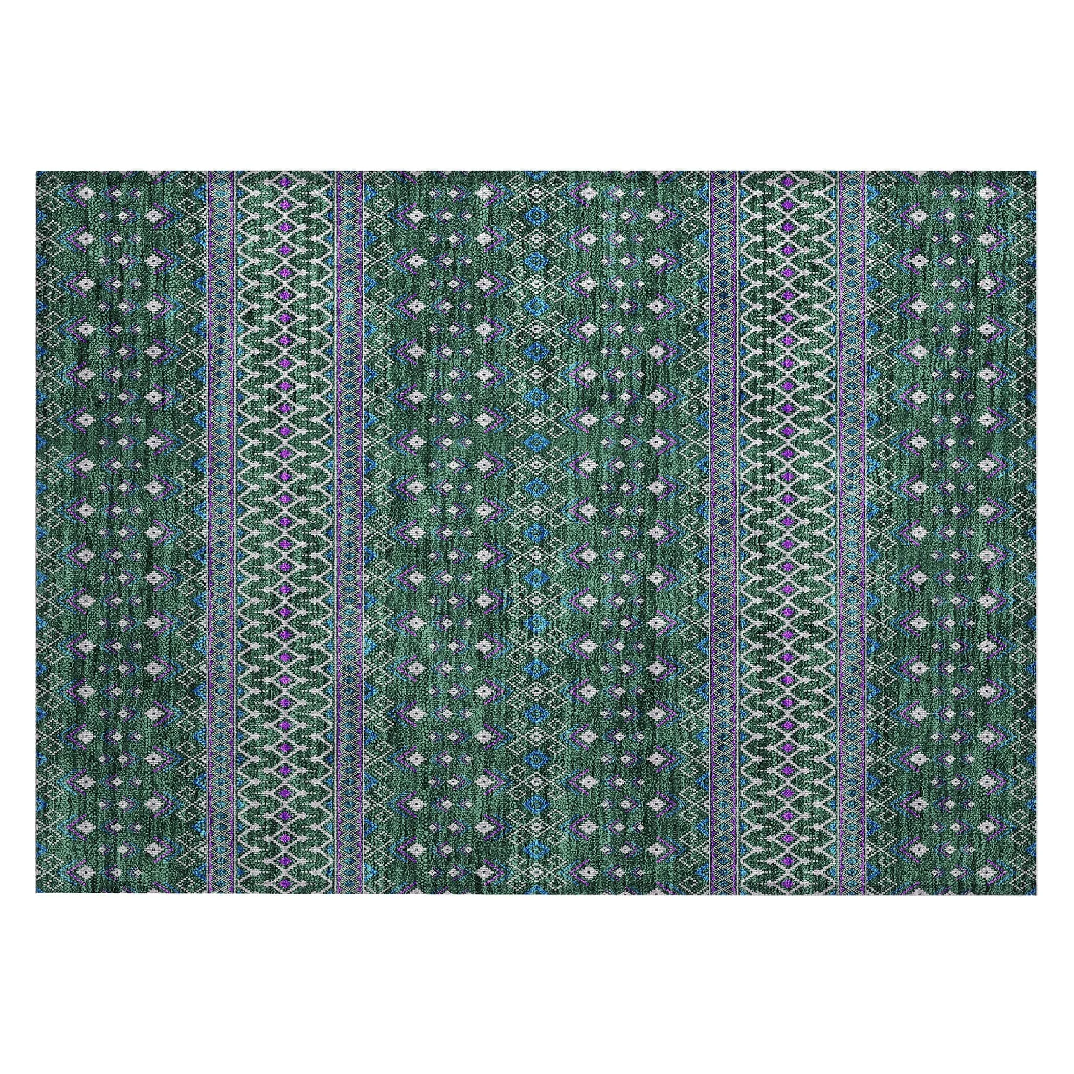Machine Washable Indoor/ Outdoor Chantille Boho Morrocan Rug